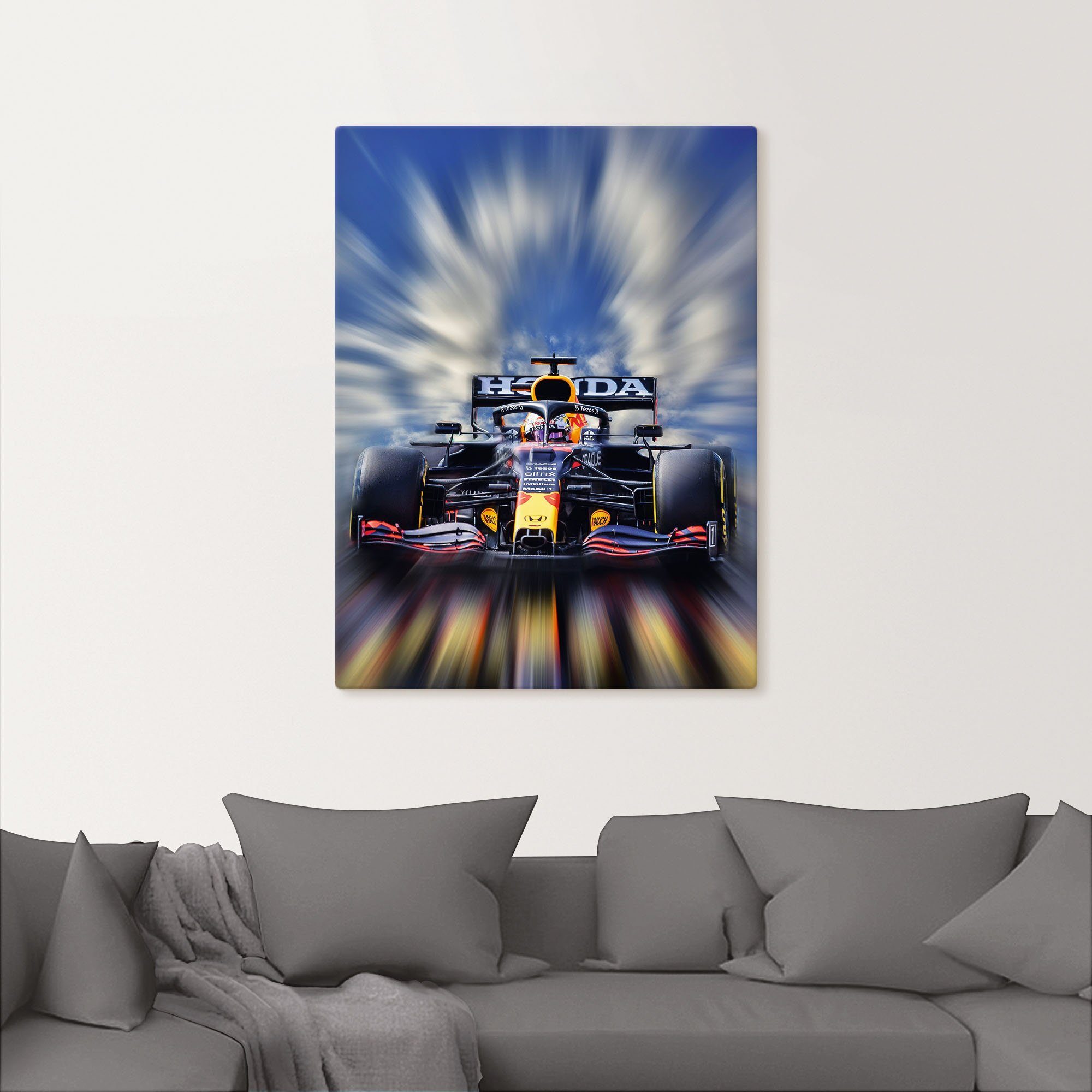 Artland Wandbild Max Verstappen - Weltmeister der Formel1, Auto (1 St), als Alubild, Leinwandbild, Poster in verschied. Größen