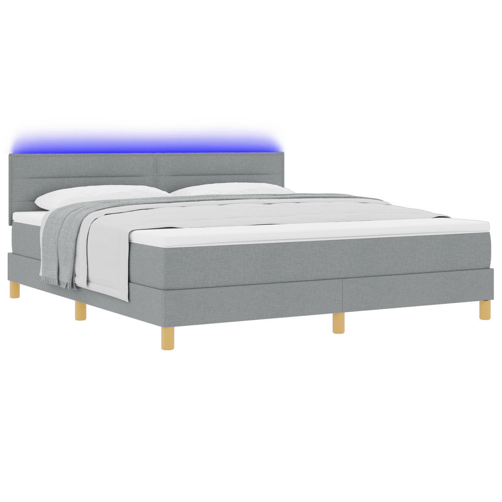 vidaXL Bett LED Boxspringbett mit Matratze günstig online kaufen