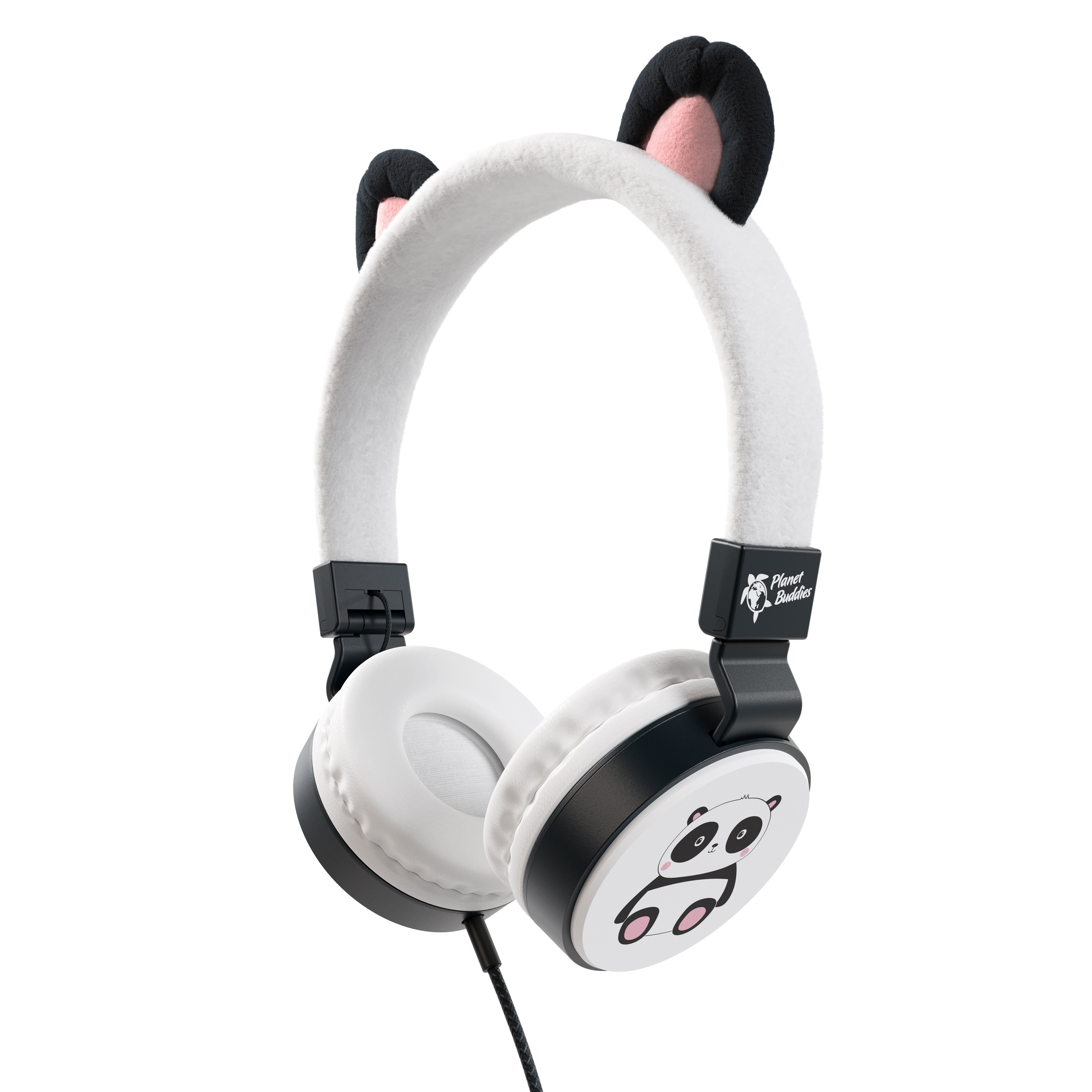 Planet Buddies Panda Furry Wired Headphones Kinder-Kopfhörer | Kopfhörer