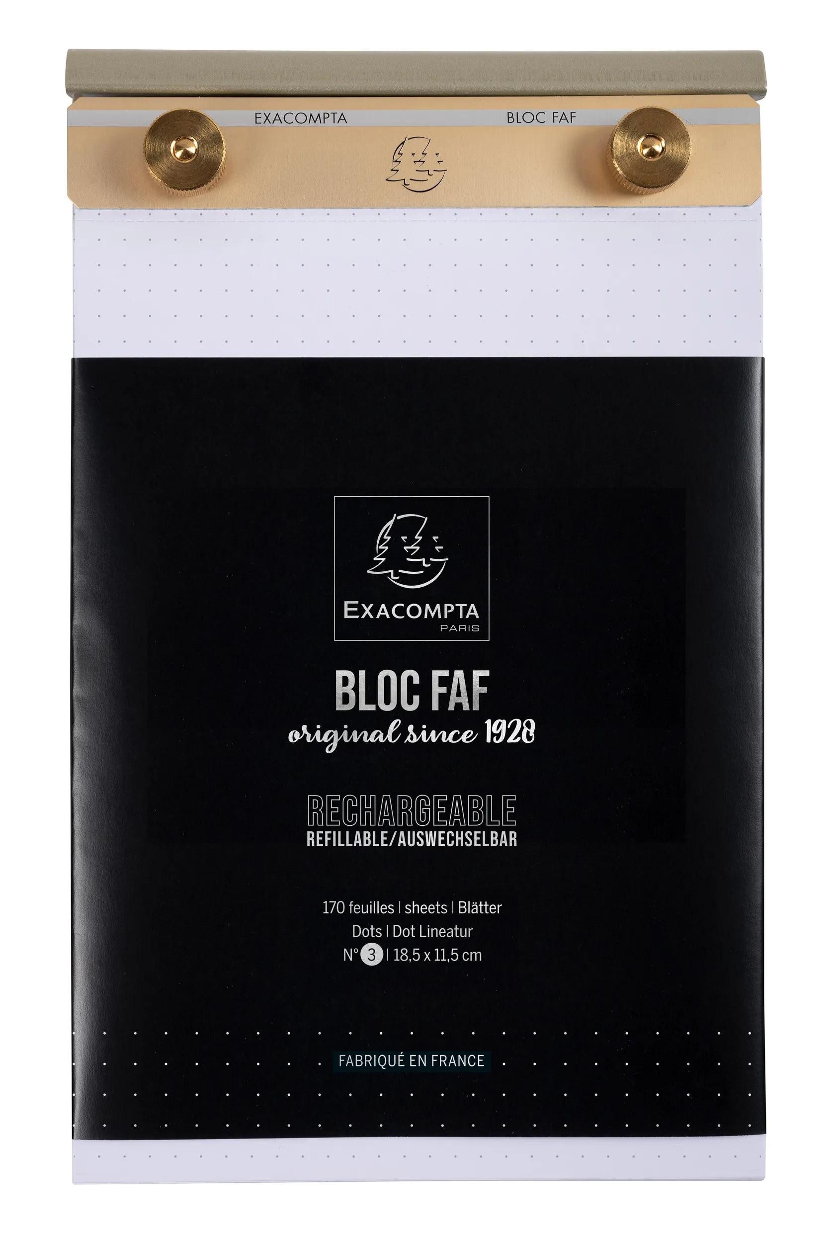 EXACOMPTA Notizheft Block FAF 18,5x11,5cm, N3. Dots - 12123E, Block