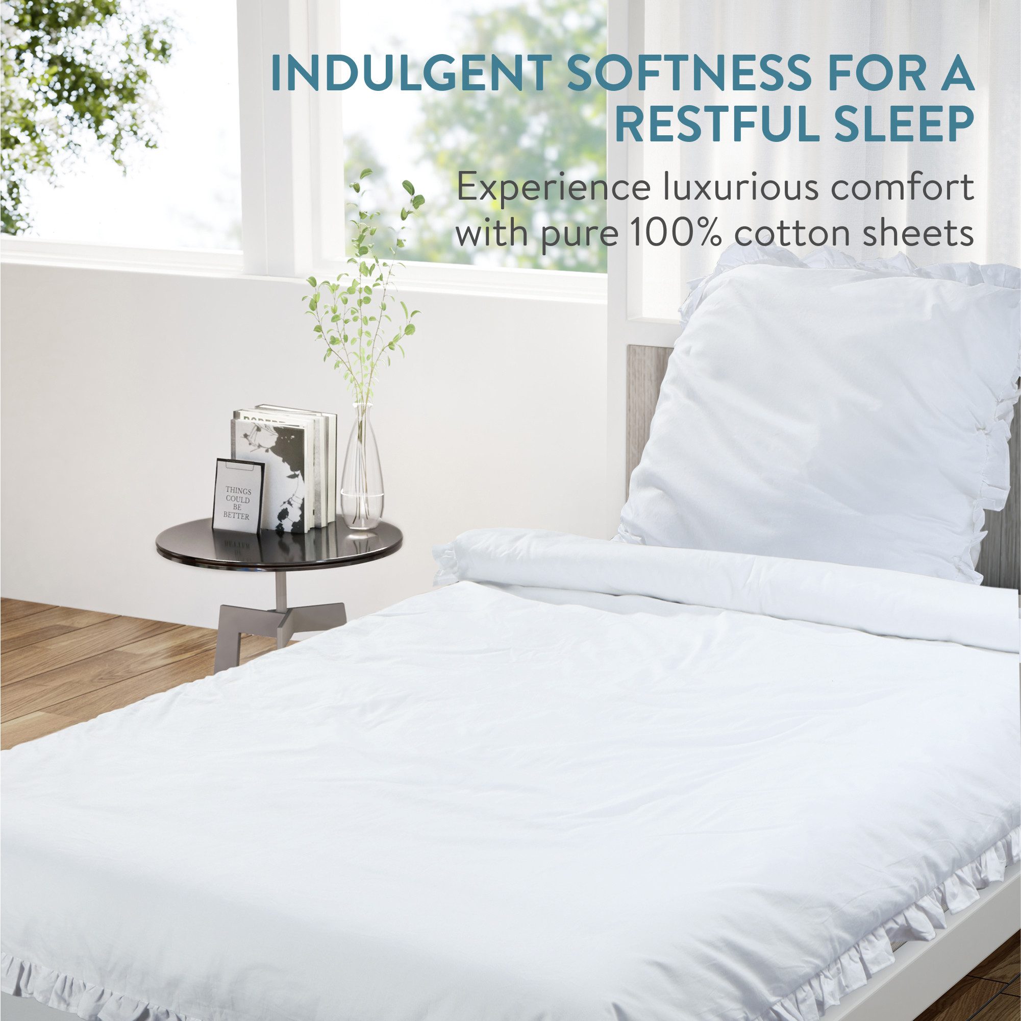 JEMIDI Bettwäsche Bettwäsche mit Rüschen Set - 135 x 200 cm - Einzel Set we günstig online kaufen