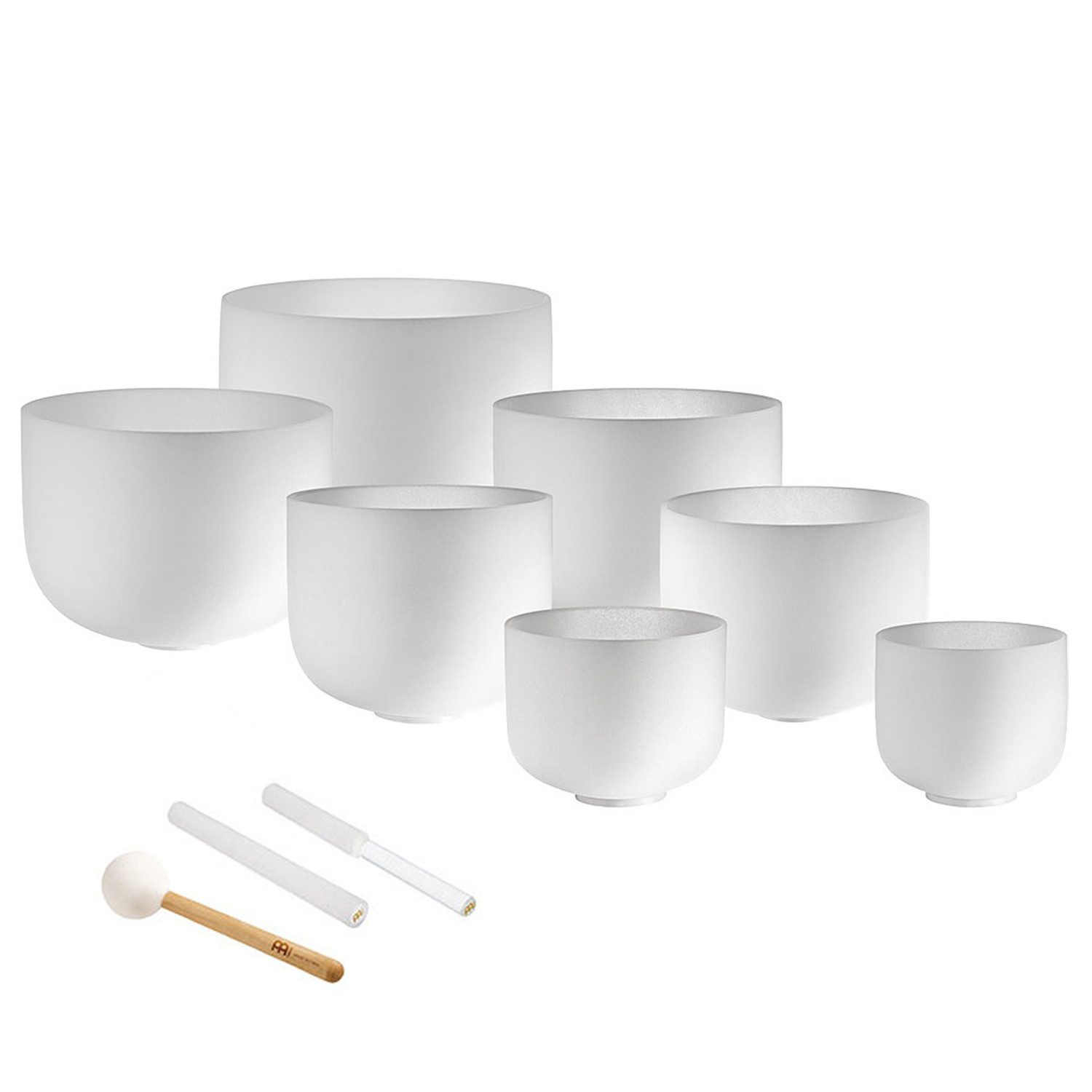 Meinl Sonic Energy Klangschalen Crystal Singing Bowl,Chakra Set, inkl Schlägel
