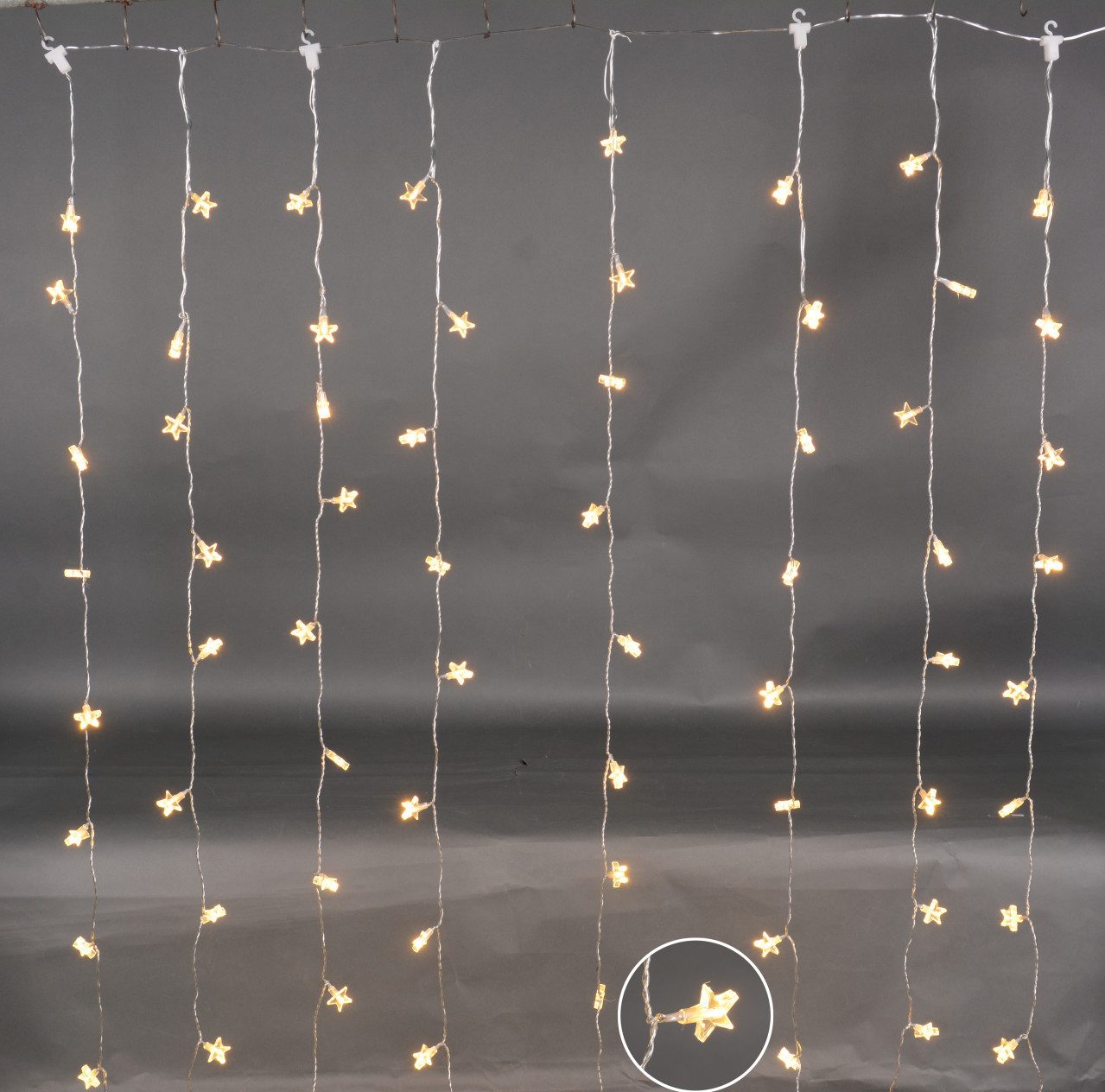 Trend Line LED-Lichterkette TrendLine LED Lichtervorhang Sterne 1,0 x 1,50 m