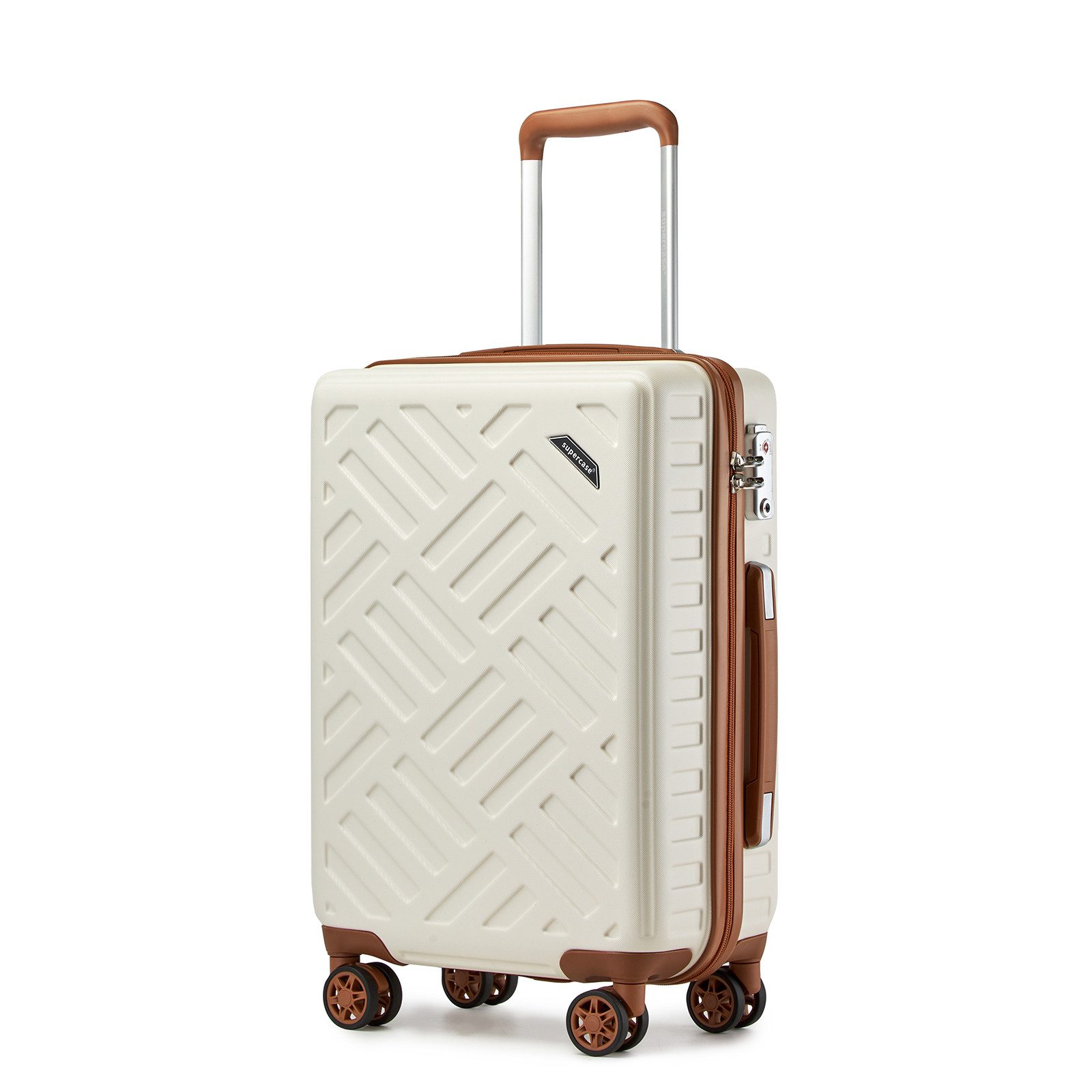 Supercase Trolley Leichter Hartschalenkoffer mit 4 Rollen, TSA-Schloss, Teleskopgriff