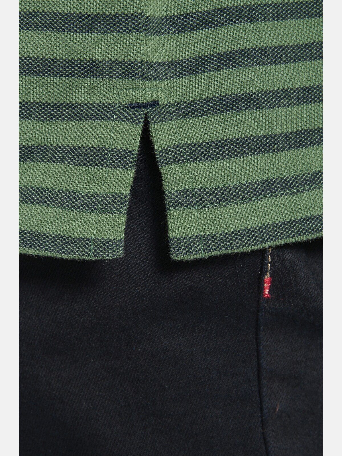 Jan Vanderstorm KUIBERT Used-Look Poloshirt Färbung mit oliv im