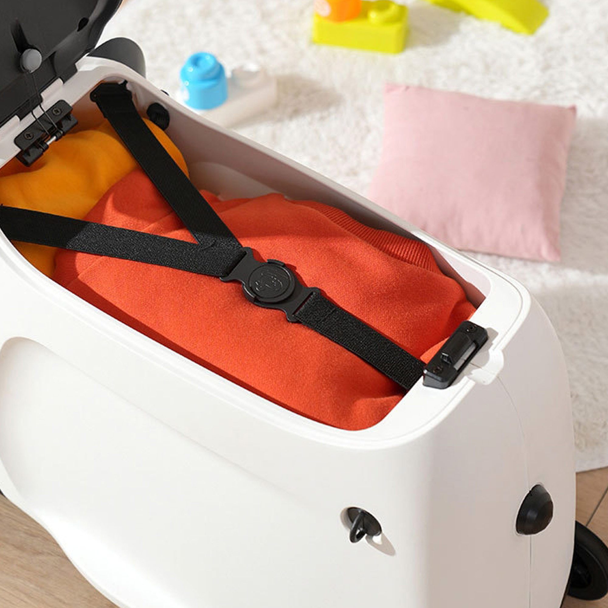 Berwin Kinderkoffer Panda Adventure Weiß-Schwarz, 4 Rollen – Bild 4 von 5
