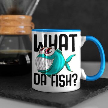 Trendation Tasse Trendation - Angler Fischer Tasse Geschenk Raubfische Hobbyangler Hecht Forelle Barsch Angeln Kaffeetasse Zubehör