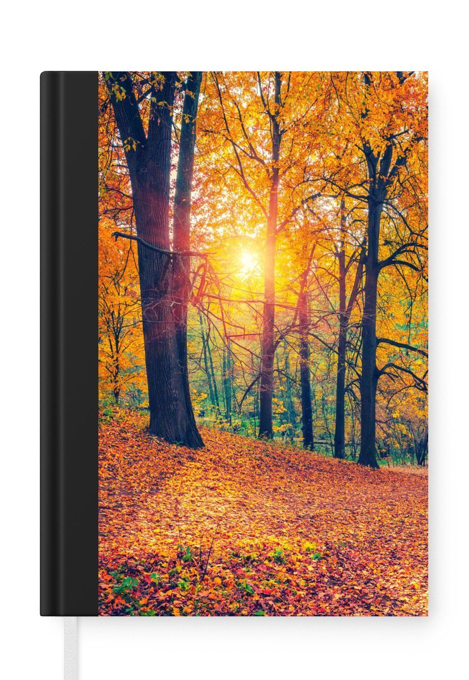 MuchoWow Notizbuch Bäume - Herbst - Wald - Herbstliche Blätter, Journal, Merkzettel, Tagebuch, Notizheft, A5, 98 Seiten, Haushaltsbuch