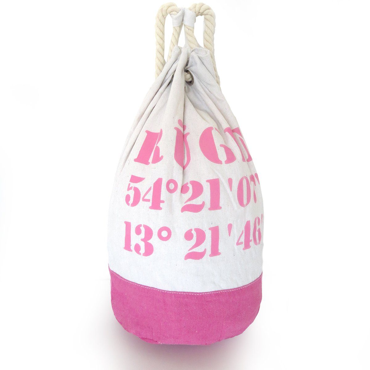 [Versand täglich außer an Feiertagen] Sonia Originelli Umhängetasche XL rosa Marinesack Bag Seesack "Rügen" Maritim