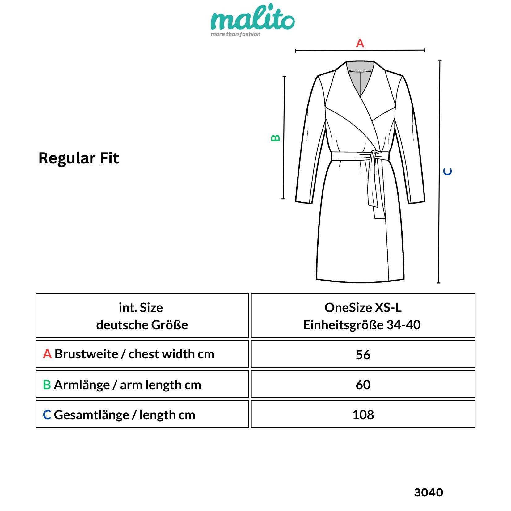 malito more than fashion Langmantel malito Damen Mantel lang mit Wasserfall-Schnitt, Trenchcoat mit Gürte langer Mantel im Wasserfall-Schnitt mit Bindegürtel Ei – Bild 5 von 5