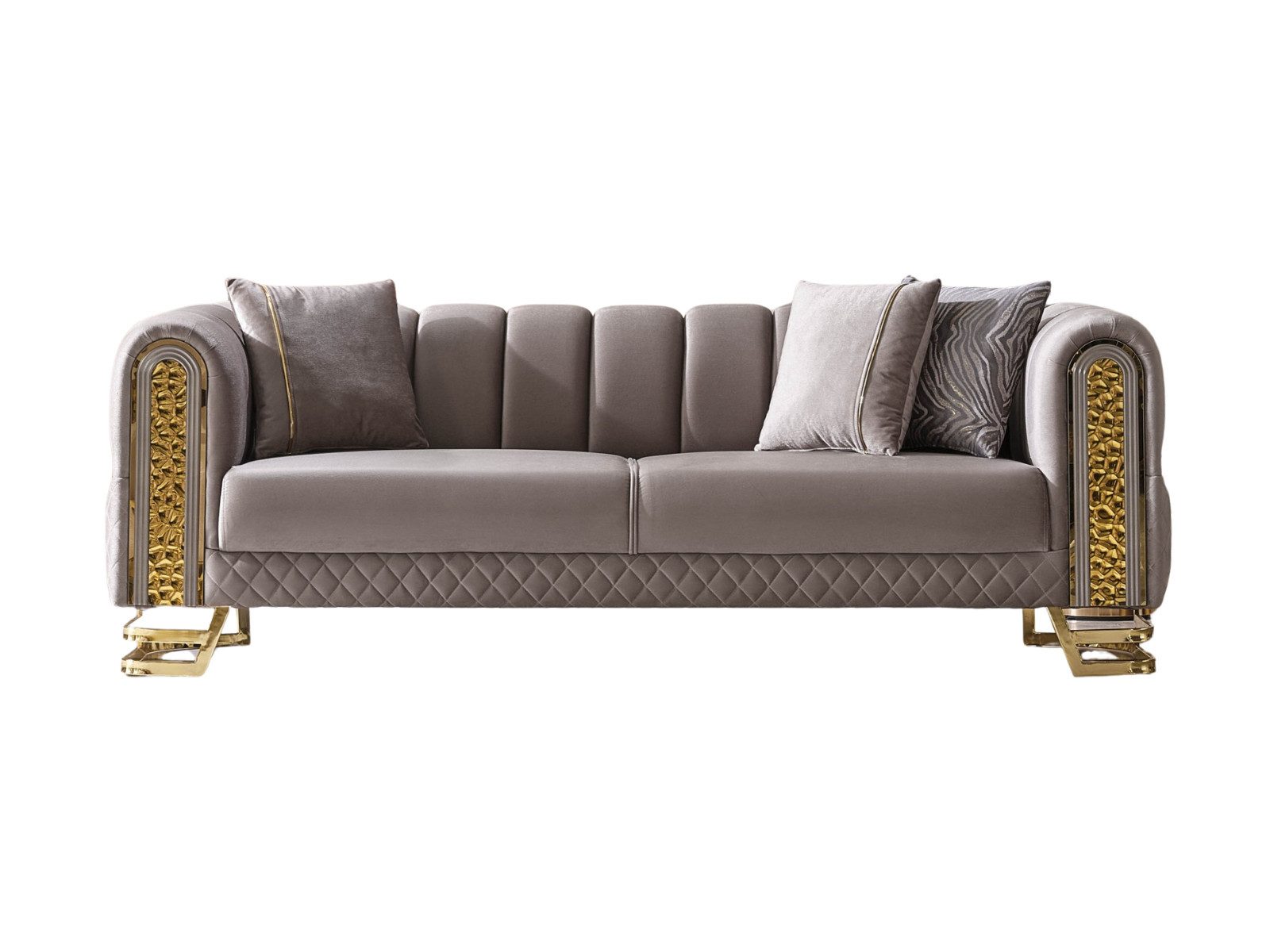 Villa Möbel Sofa Aveline, 2-Sitzer 1 Teile, Modernes Design mit klassischen Elementen kombiniert
