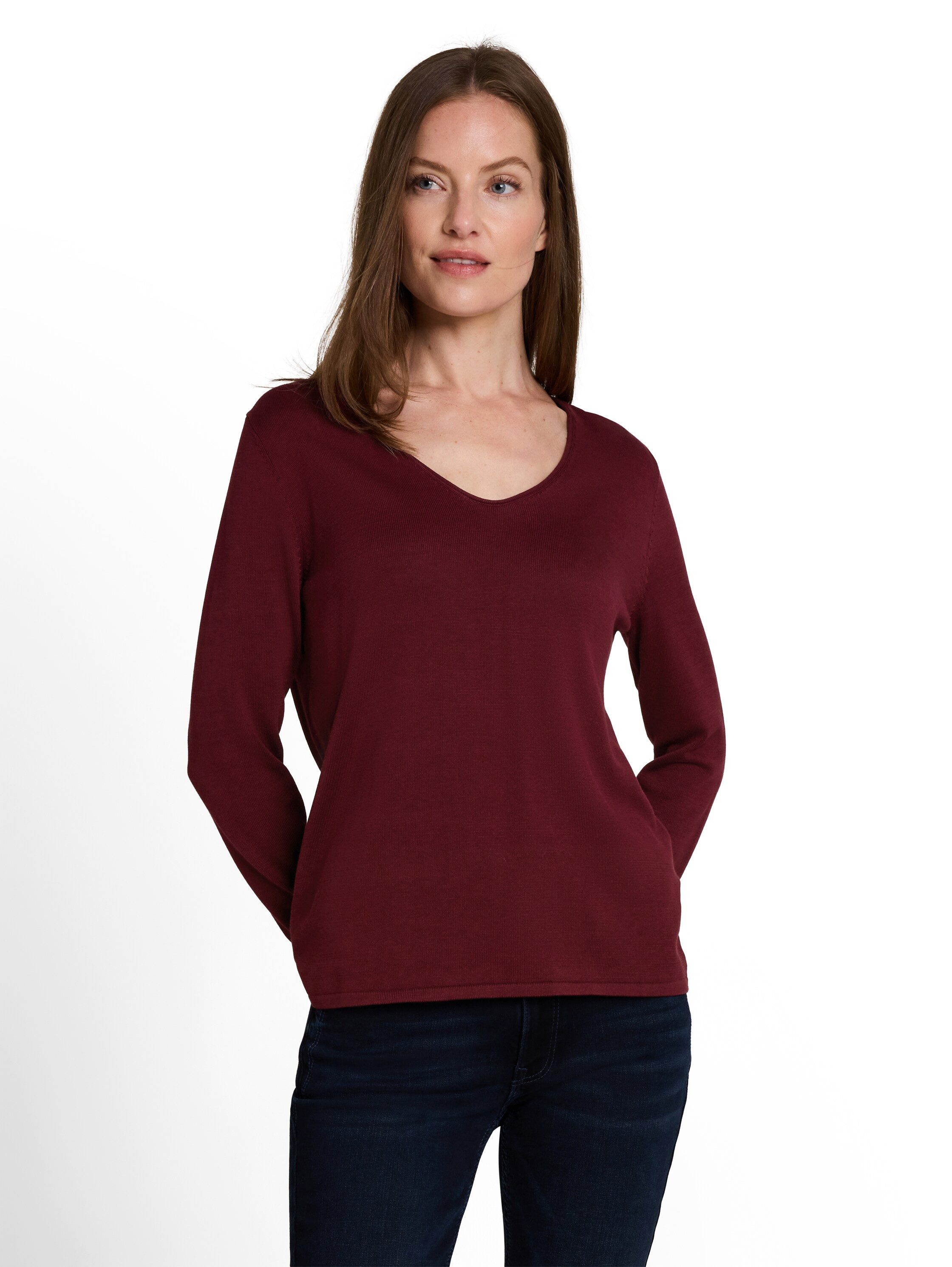 TOM TAILOR V-Ausschnitt-Pullover Regular mit V-Ausschnitt