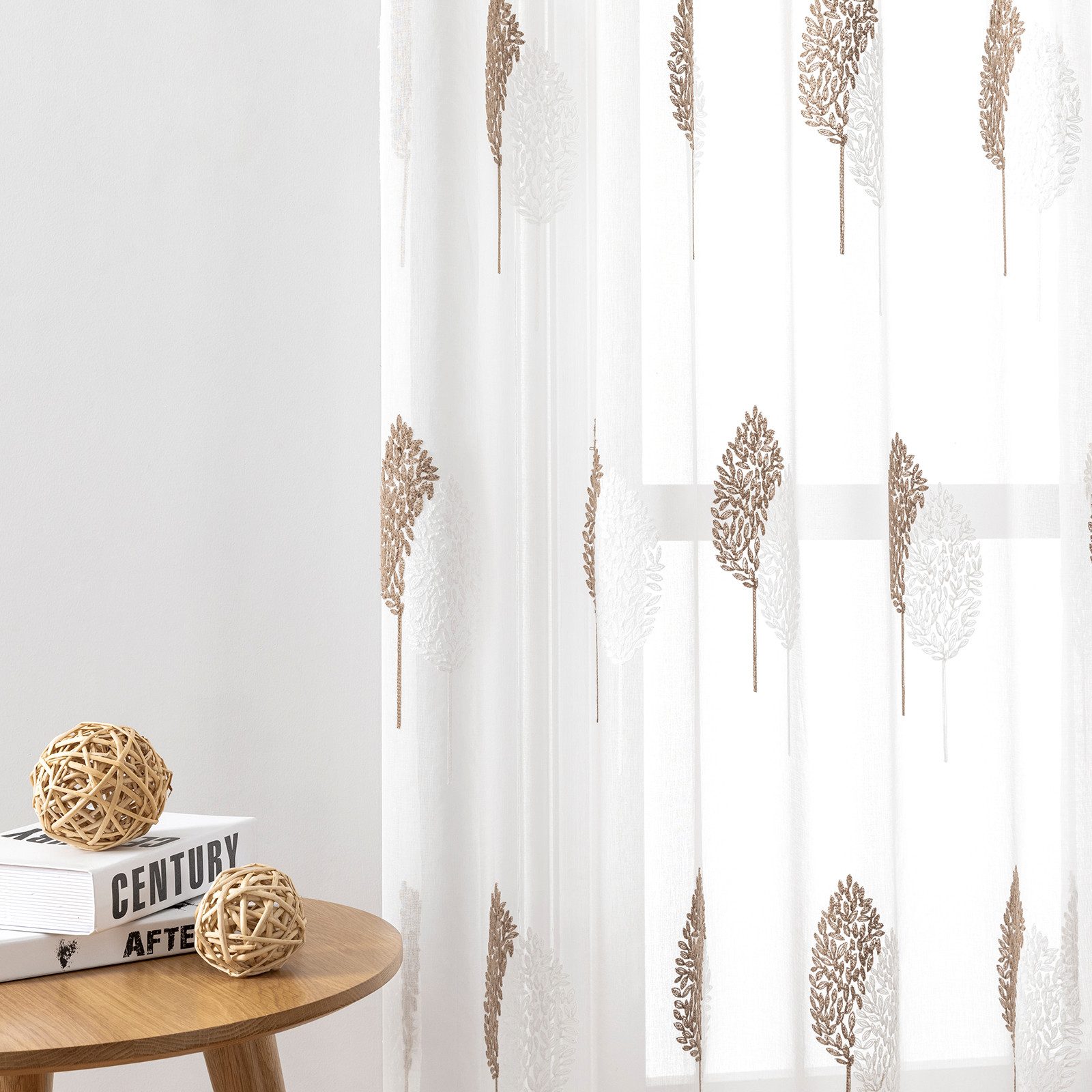 Jibenhome Schiebegardine 2-er Set Voile Gardine günstig online kaufen