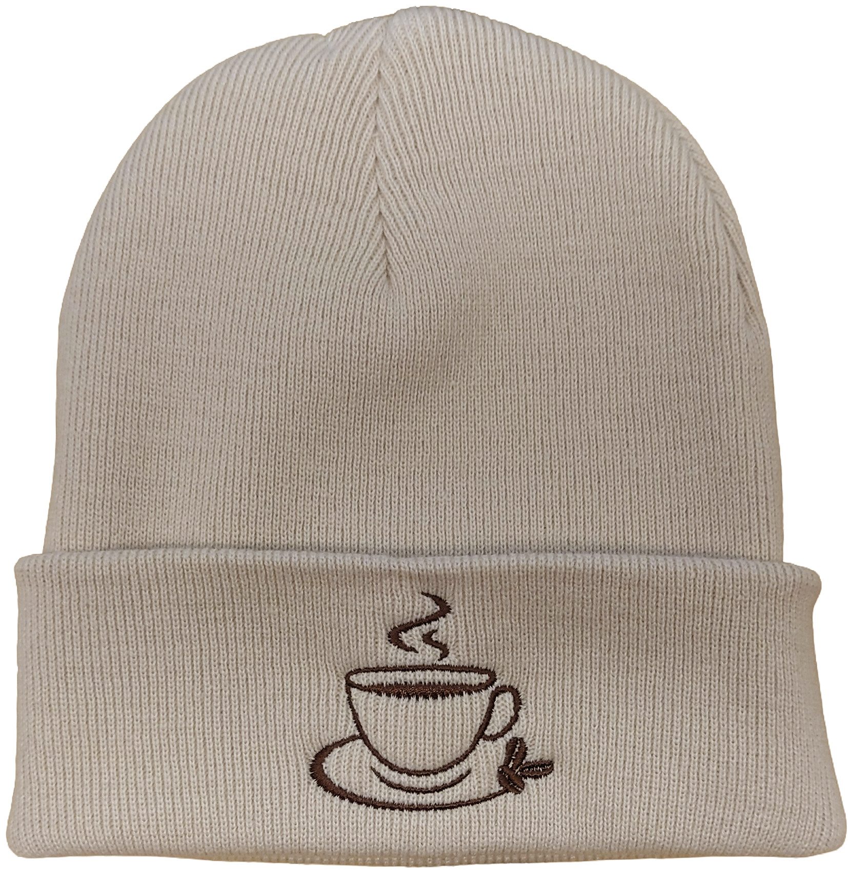 Beanie Strickmütze: "Kaffeetasse" - Geschenk für Kaffeeliebhaber