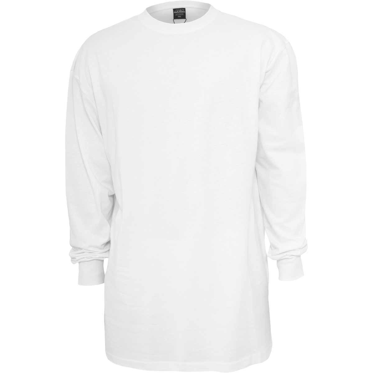 Urban Classics Plus Size Langarmshirt Urban Classics Langarmshirt weiß Übergröße
