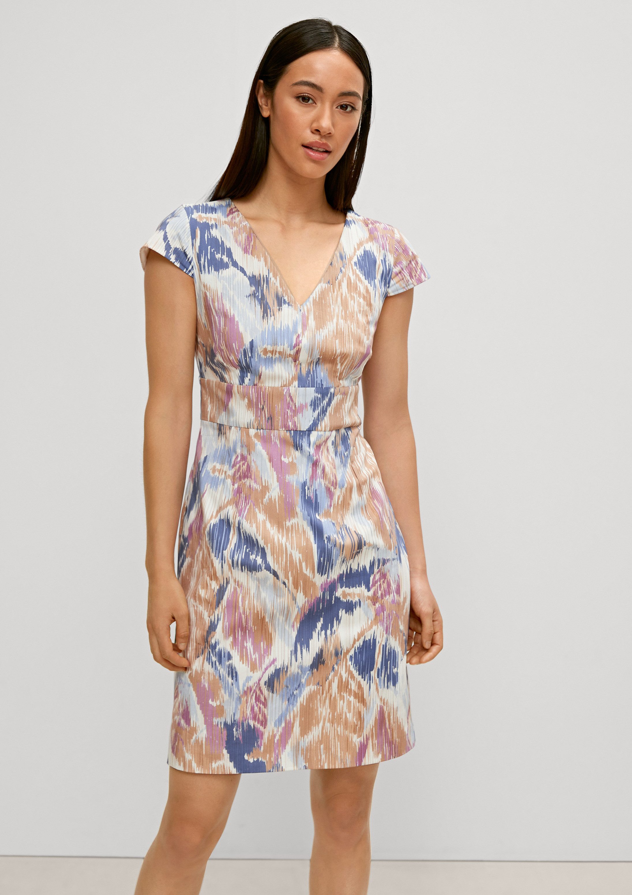 comma Minikleid Kleid Etuikleid mit Kappärmeln