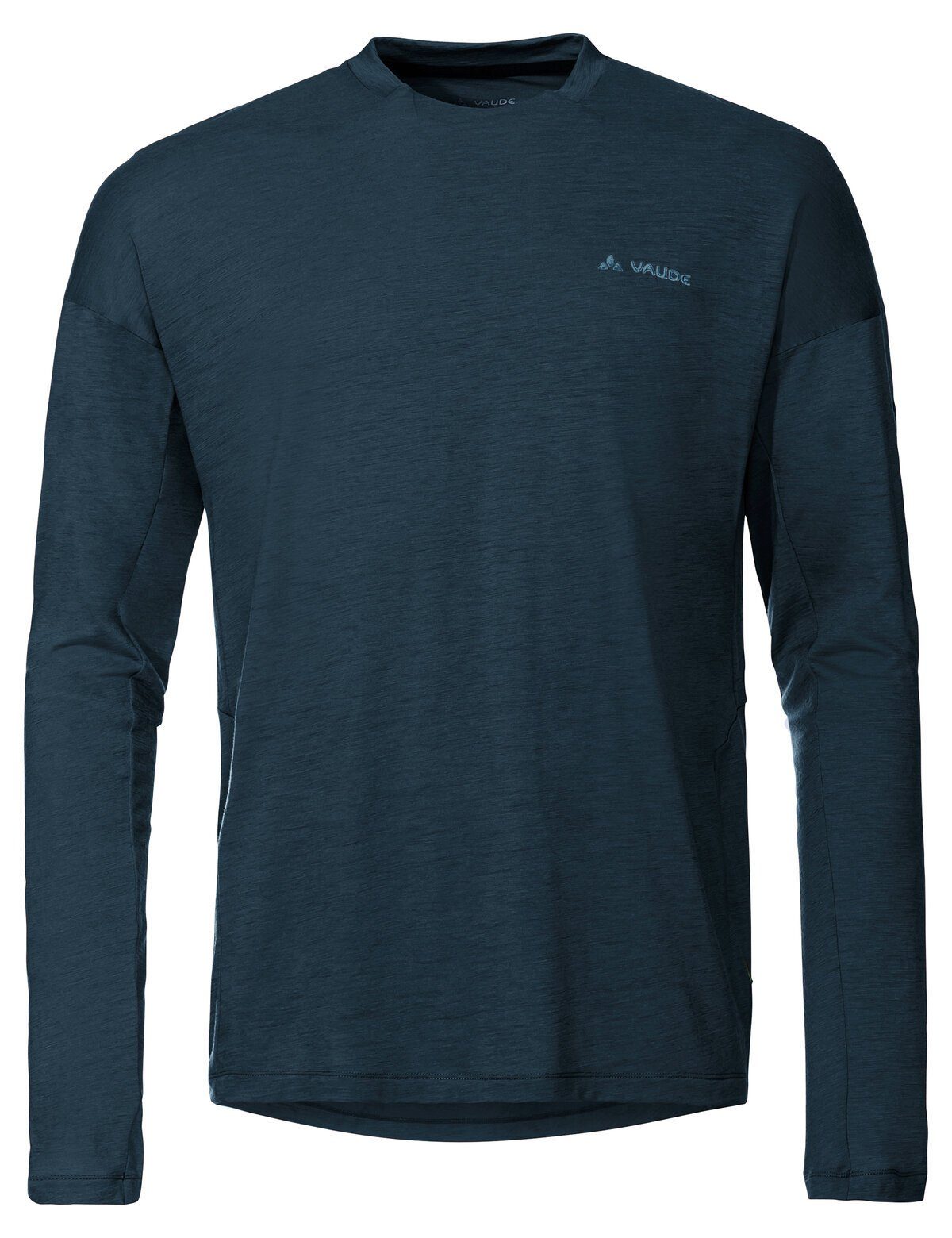 dark VAUDE Yaras Knopf Wool sea T-Shirt (1-tlg) Men's Grüner LS Shirt