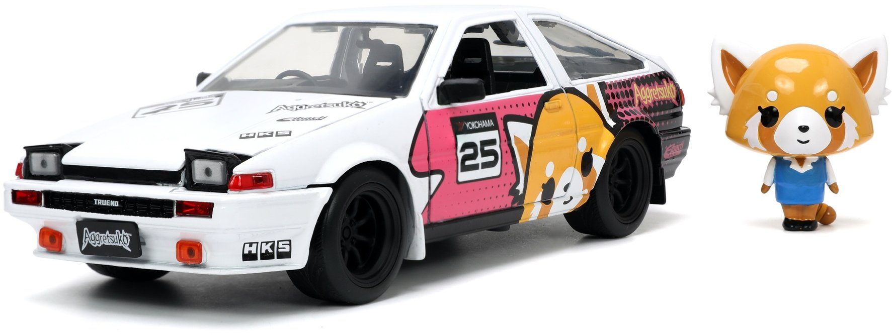 JADA Modellauto Modellauto Aggretsuko 1986 Toyota Trueno AE86 mit Figur 1:24 253255056