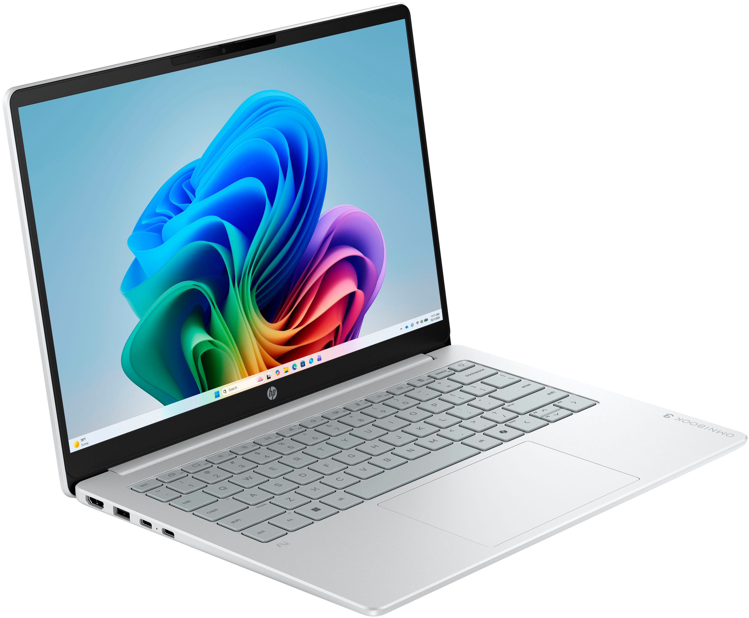 HP OmniBook 3 14-hz0351ngx Notebook (35,6 cm/14 Zoll, Snapdragon X X1-26-100, Adreno, 16 GB, 512 GB SSD)