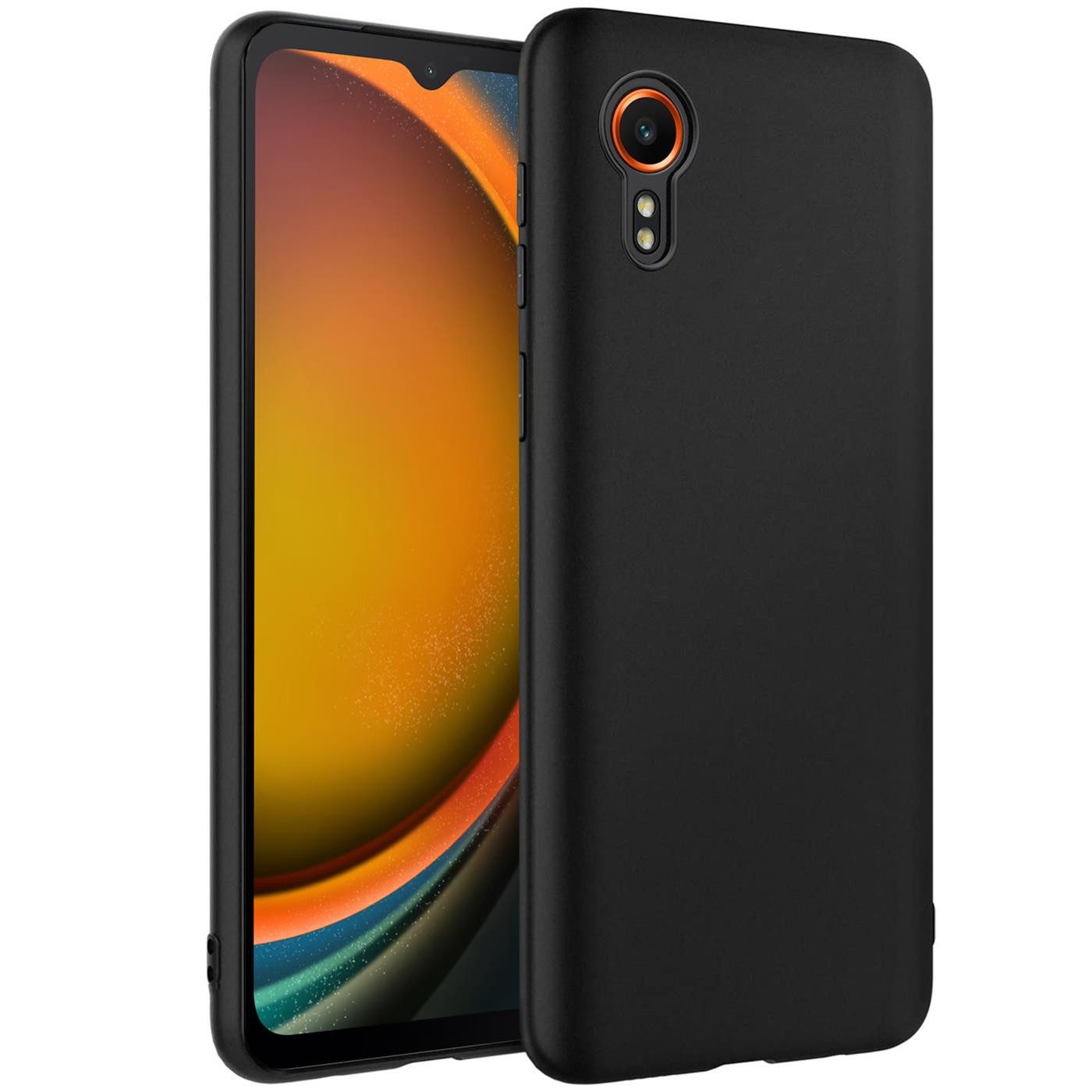 CoolGadget Handyhülle Handy Schutzhülle für Samsung Galaxy XCover 7 matt schwarz 6,6 Zoll, Silikon TPU Hülle Schutz Tasche Cover schlicht Slim Case