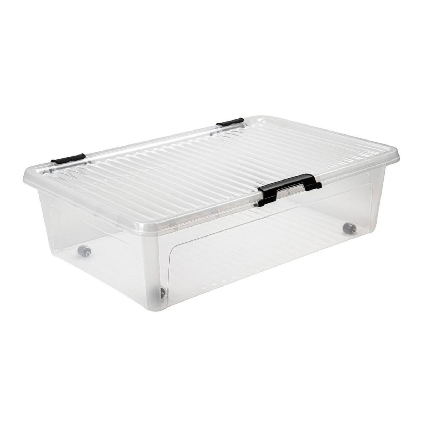 Jelenia Plast Aufbewahrungsbox Scharnierboxen 24L 60x40x17cm Transparent Deckel Aufbewahrung