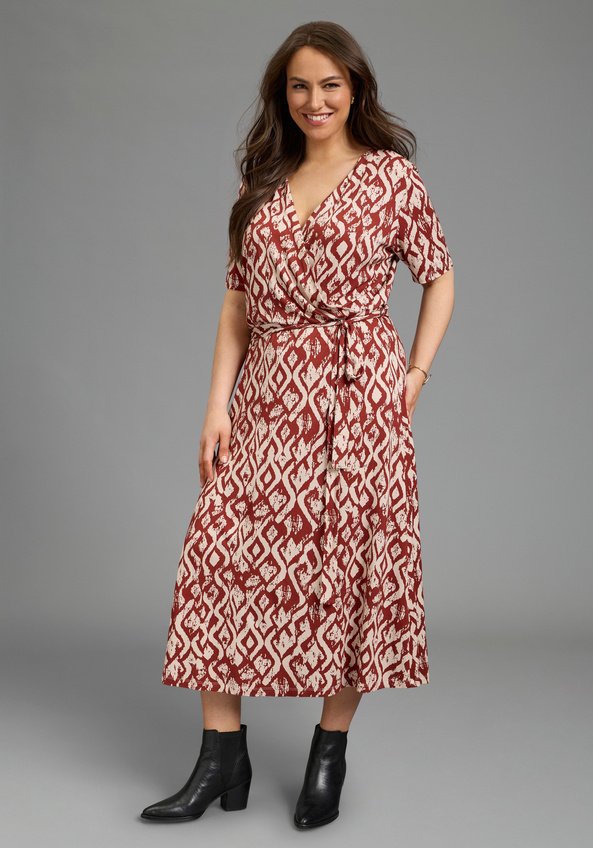 Laura Scott CURVE Jerseykleid wadenlanger Schnitt, aus weichem Jersey, elas günstig online kaufen