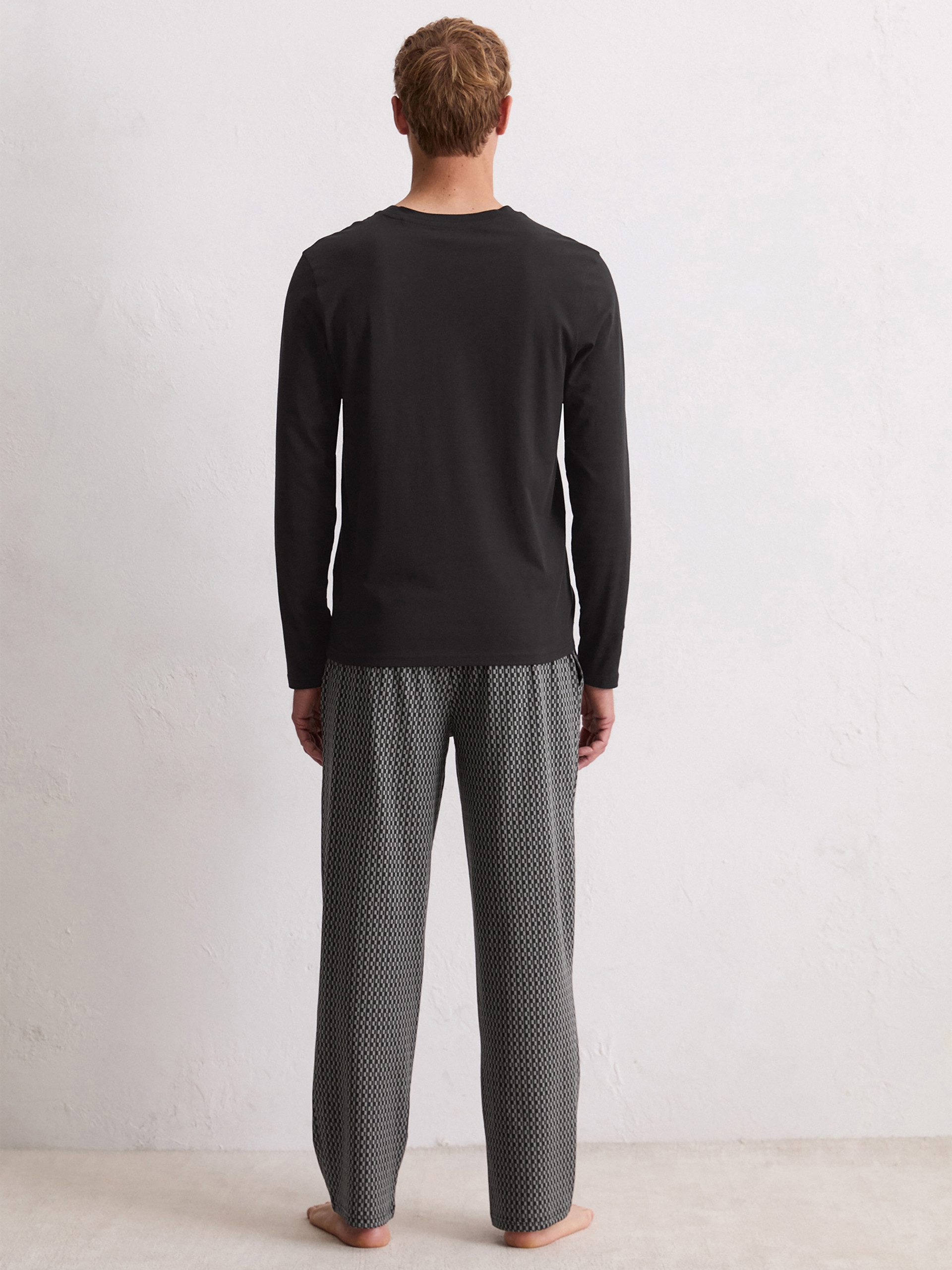 Marc O'Polo Pyjama Blend & Pair Cotton (2 tlg) Schlafanzug, Pyjama Set, Nachtwäsche