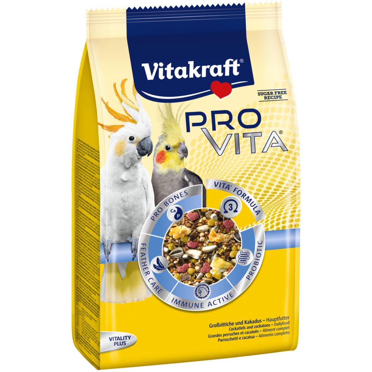 Vitakraft Pro Vita, Großsittisch und Kakadu Futter, 750g, Hauptfutter für: Vögel von Vitakraft