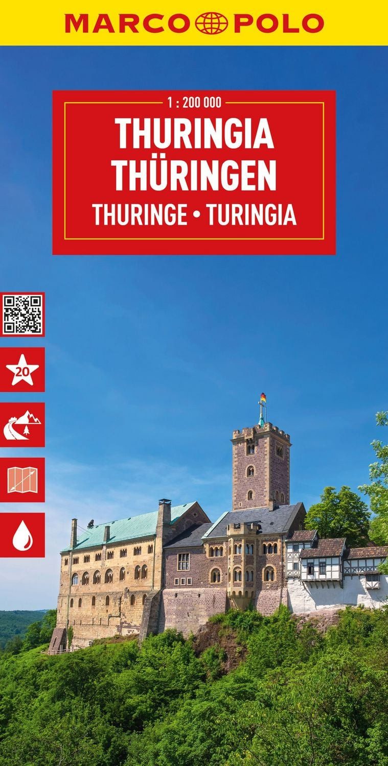 MARCO POLO Reisekarte Deutschland 07 Thüringen 1:200.000 / Marco Polo Verlag, Straßenkarte und Autokarte mit sehenswerten Strecken, Highlights und digitaler Erweiterung