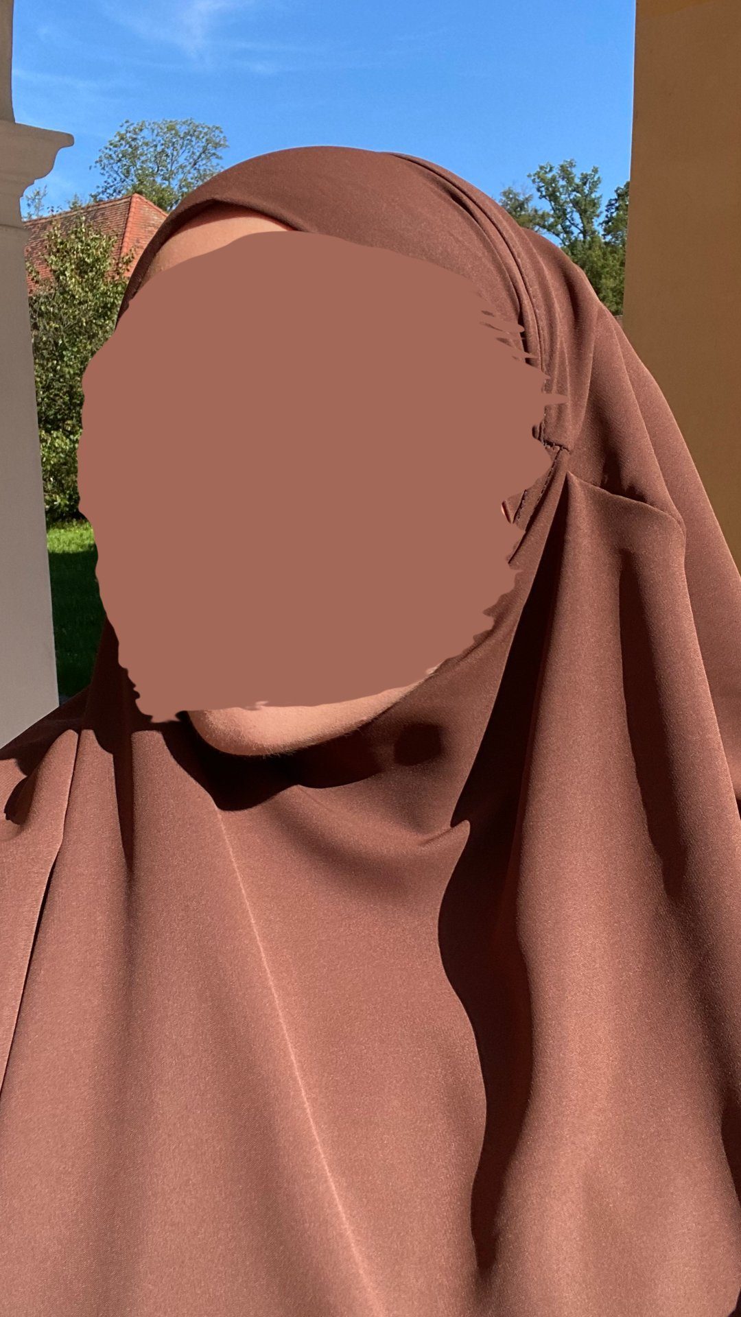 mit zweilagig Khimar Khimar Choco Seide, Niqabfunktion Kopftuch zweilagig HIJABIFY aus Medina