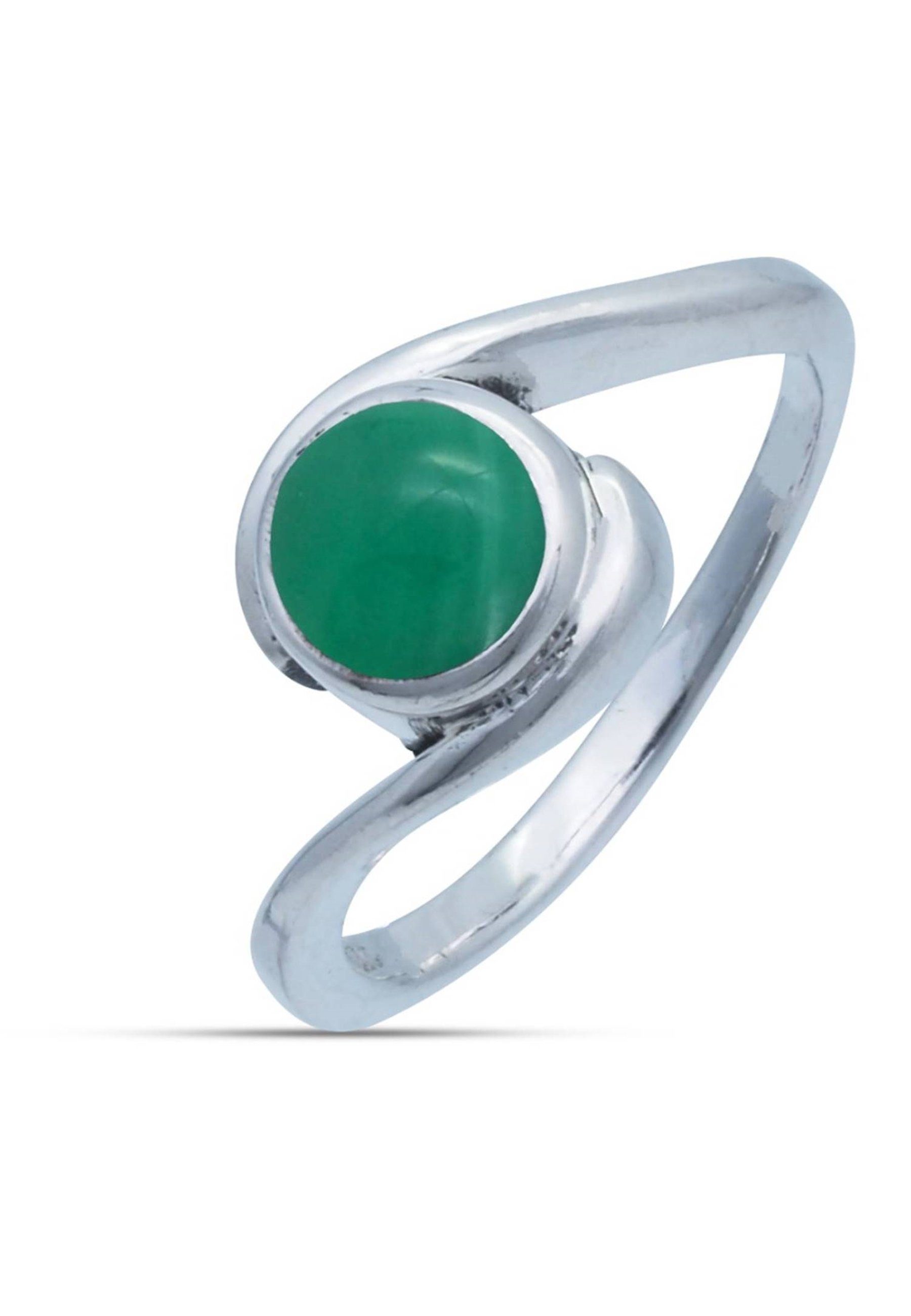 mantraroma mit 925er Silber grüner Onyx Silberring