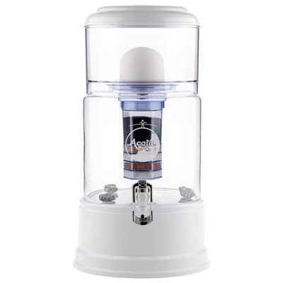 AcalaQuell Wasserfilter Standfilter Grande - mit handgefertigtem Glasbehälter (10 Liter), ideal für 3-6 Personen