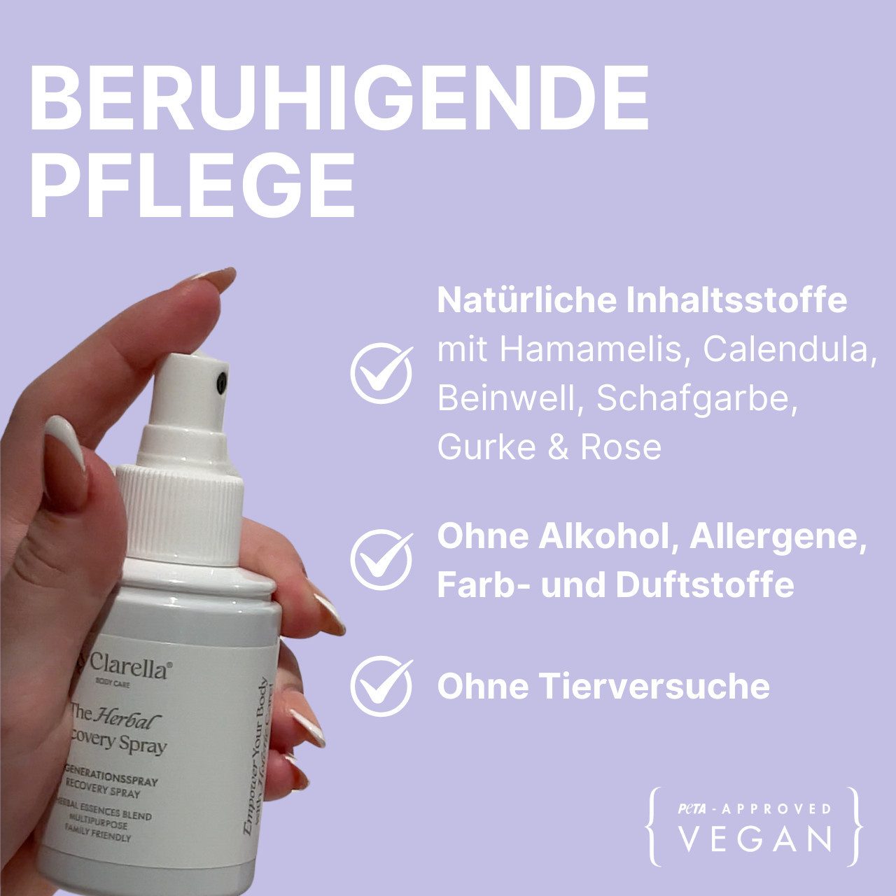 MyClarella Intimpflege Regenerationsspray mit Calendula & Hamamelis - Herbal Recovery Spray, 1-tlg.