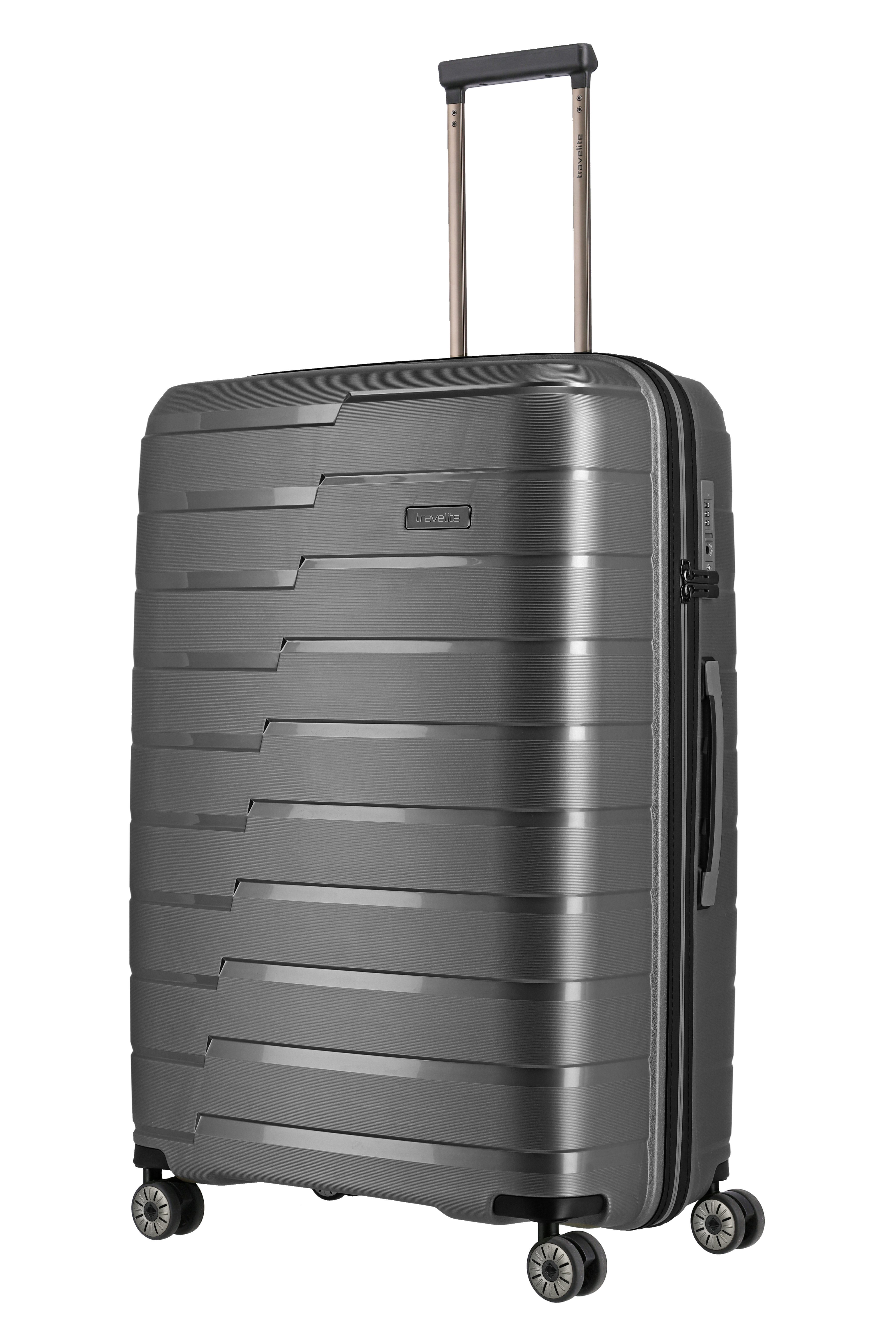 travelite Trolley AIR BASE Reisekoffer Hartschale, 4 Rollen, widerstandsfähiges Material und cleverer Innenaufteilung