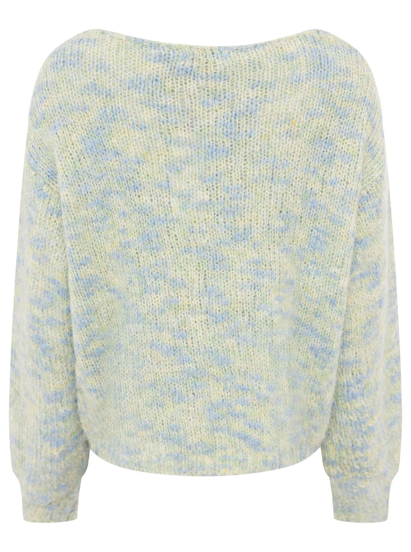 Zwillingsherz Longpullover Oversize Pullover Space Dye