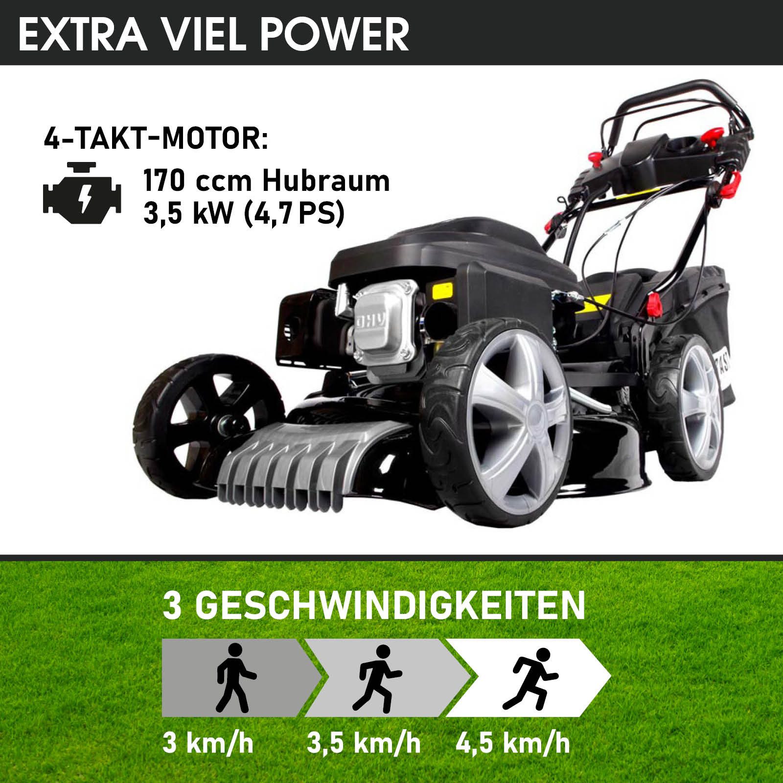 BRAST Benzinrasenmäher mit Antrieb, 3,5kW(4,76PS) Elektrostart günstig online kaufen