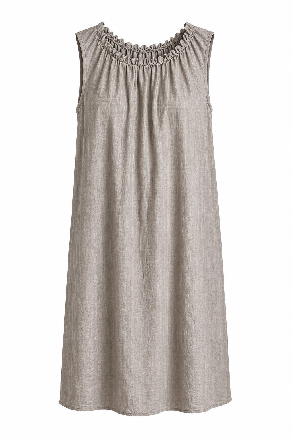 ITALY VIBES Sommerkleid - leichtes Viskosekleid mit gerafftem Kragen - Damen Kleid ONE SIZE - passend für Größen M bis XL