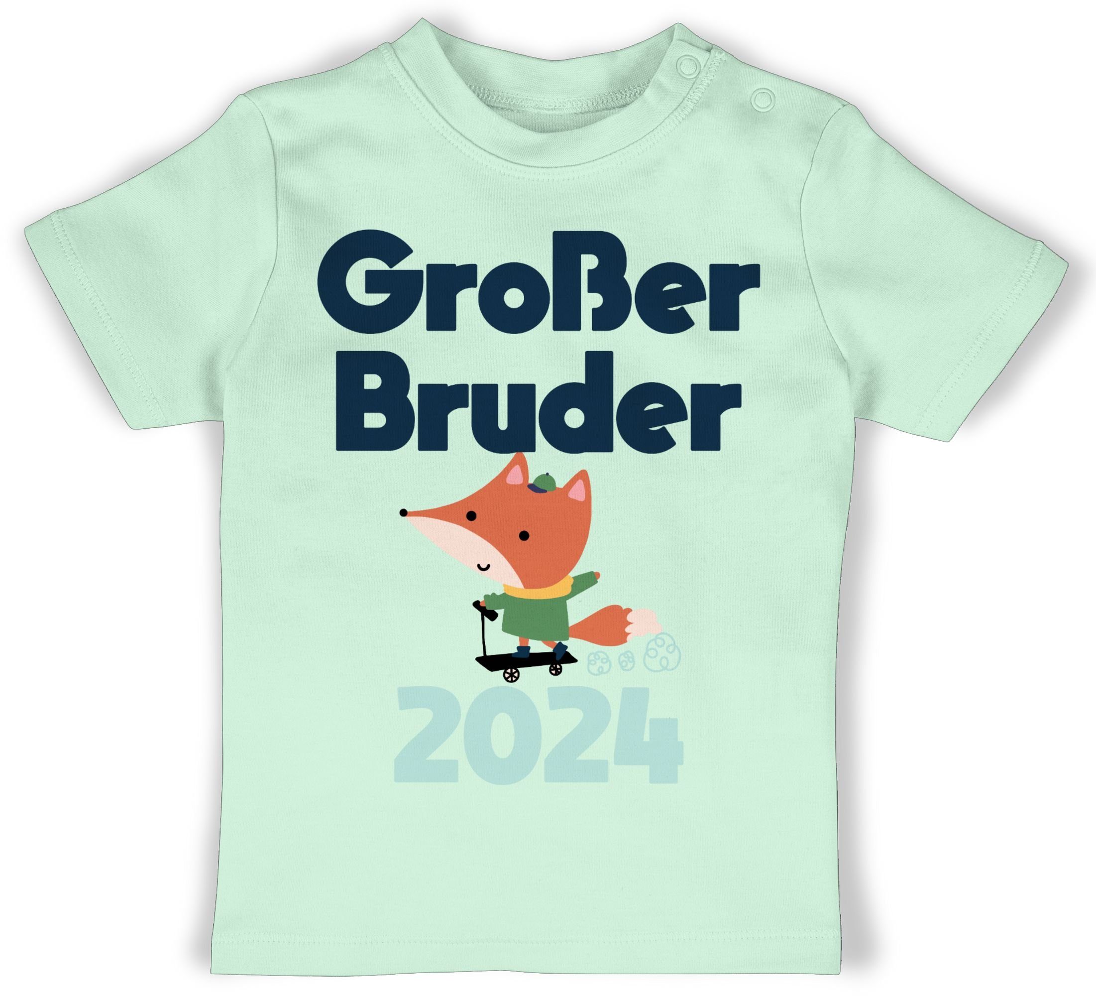 Shirtracer T-Shirt Großer Bruder 2024 1 Mintgrün Großer Bruder Fuchs