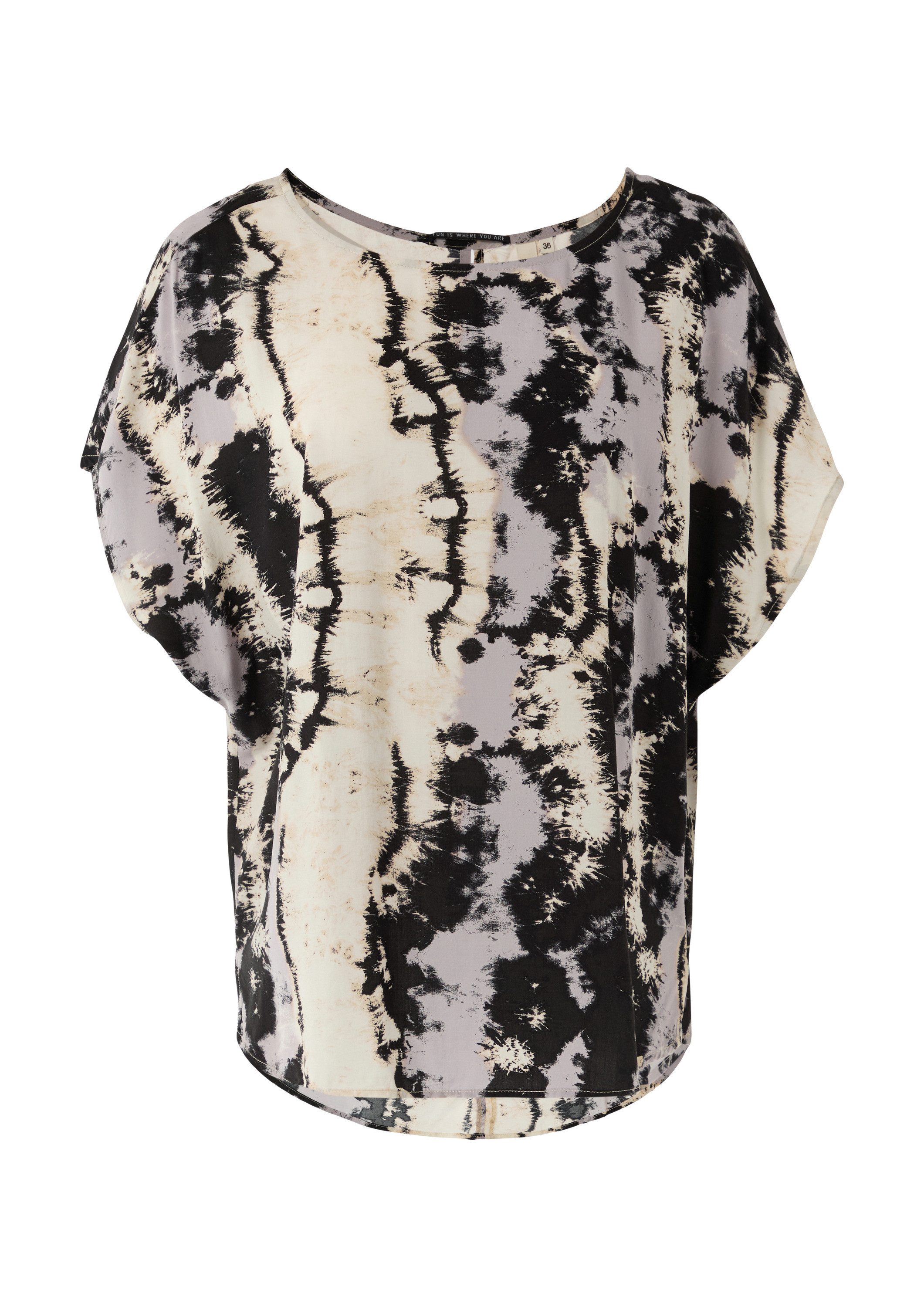 QS Kurzarmbluse Bluse Oversize-Bluse aus Viskose günstig online kaufen