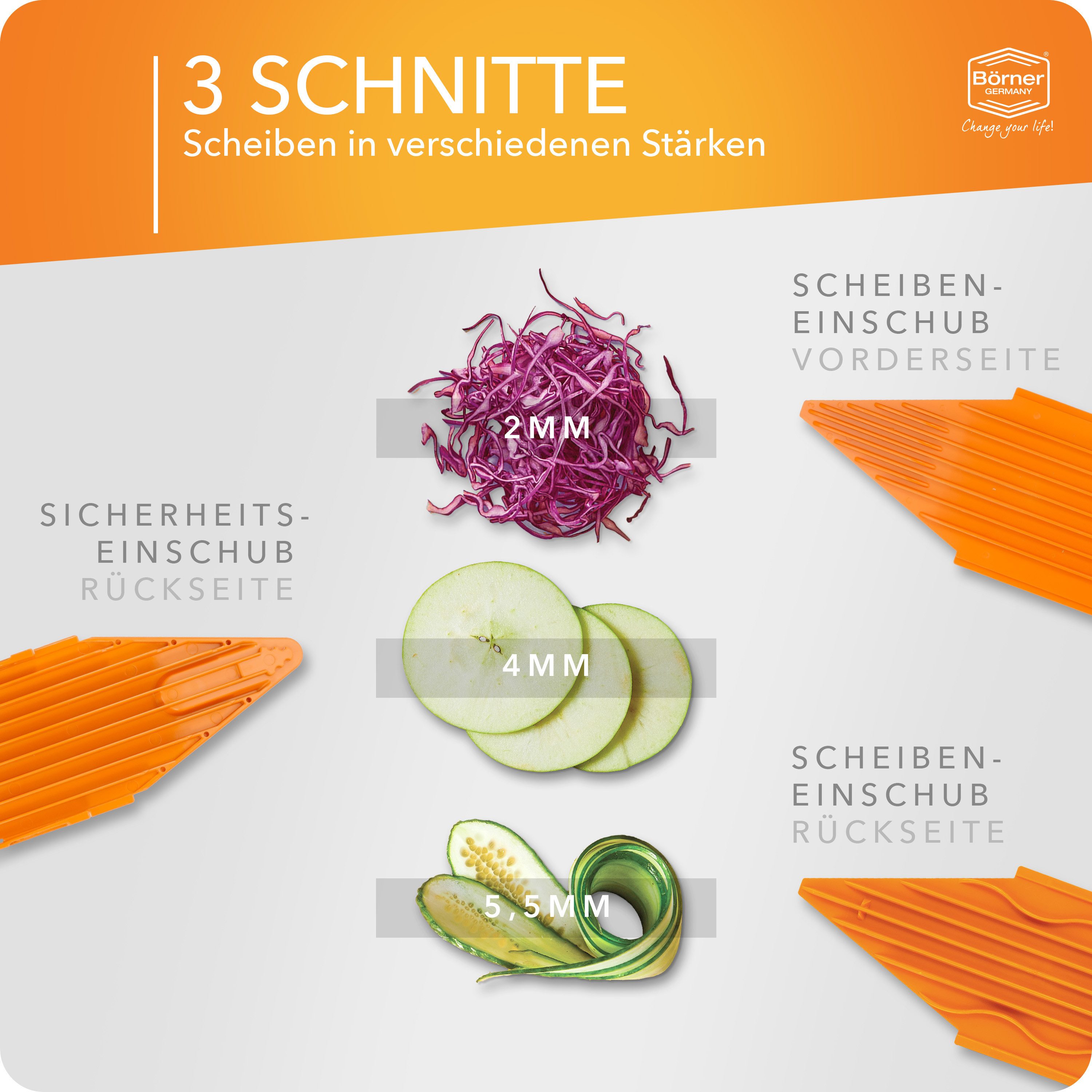 Börner Gemüsehobel Gemüsehobel V3 TrendLine Basis Set