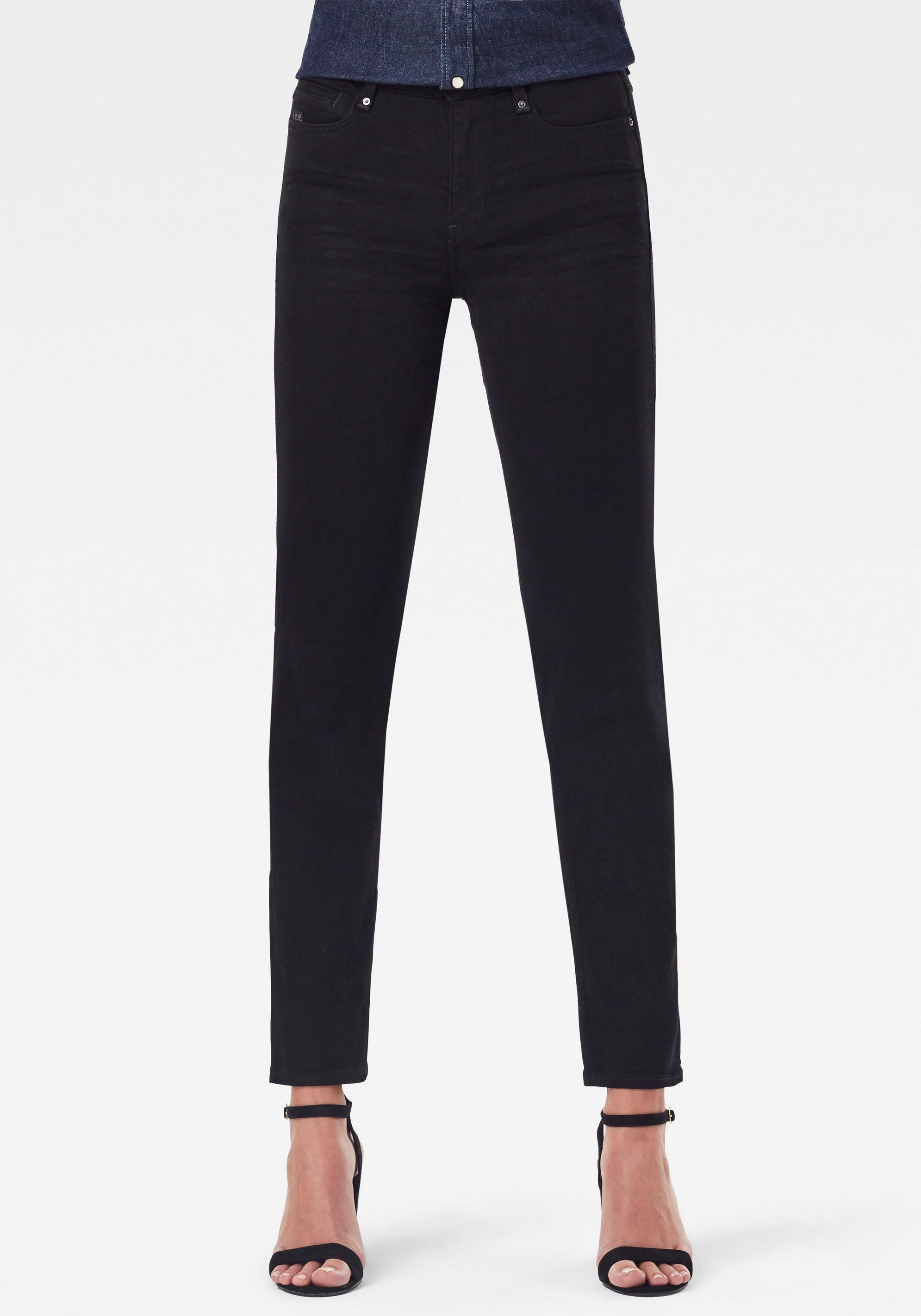 G-STAR Straight-Jeans Noxer Straight mit Reißverschlusstasche über der Gesäßtasche hinten
