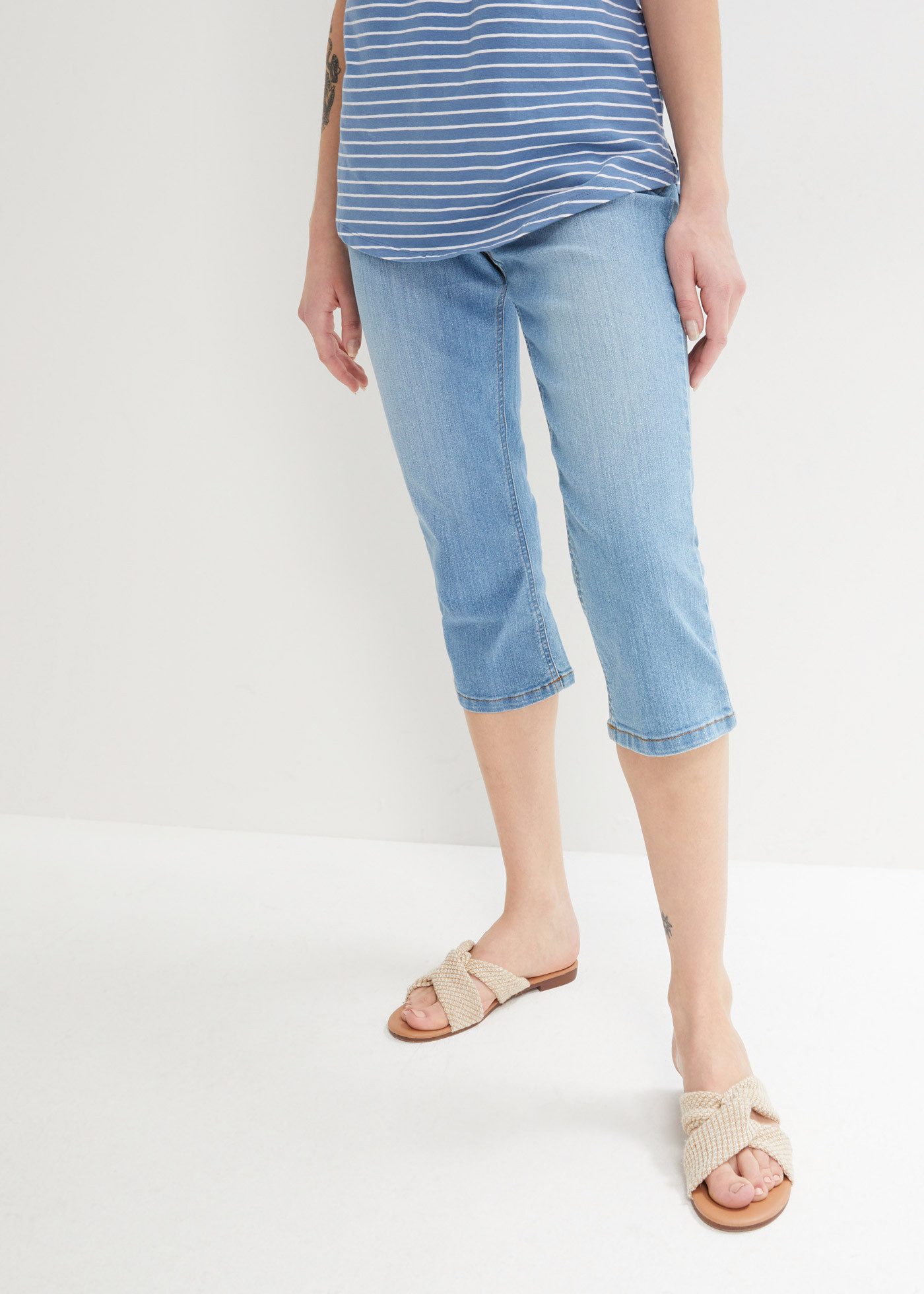 bonprix Caprijeans Slim Fit Passform, erhältlich in mehreren Größen, mit Stretch-Anteil