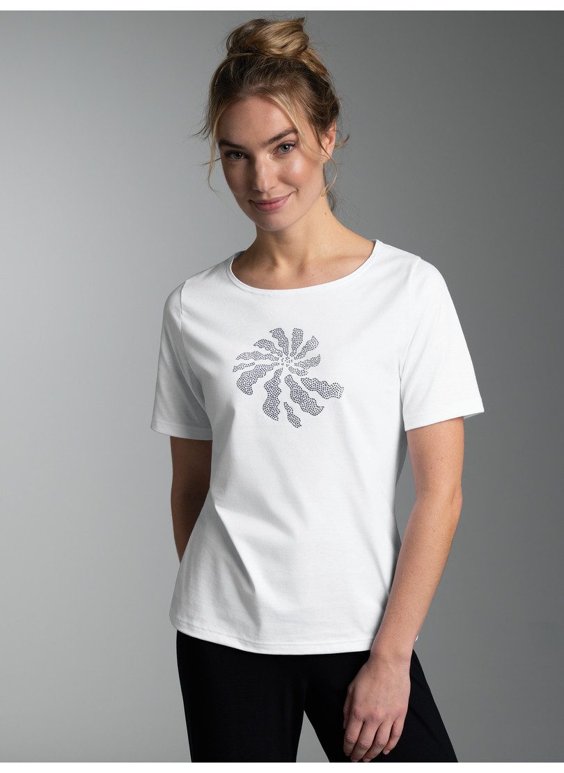 Trigema T-Shirt TRIGEMA T Shirt mit Strass Motiv "Schnecke" (1-tlg)