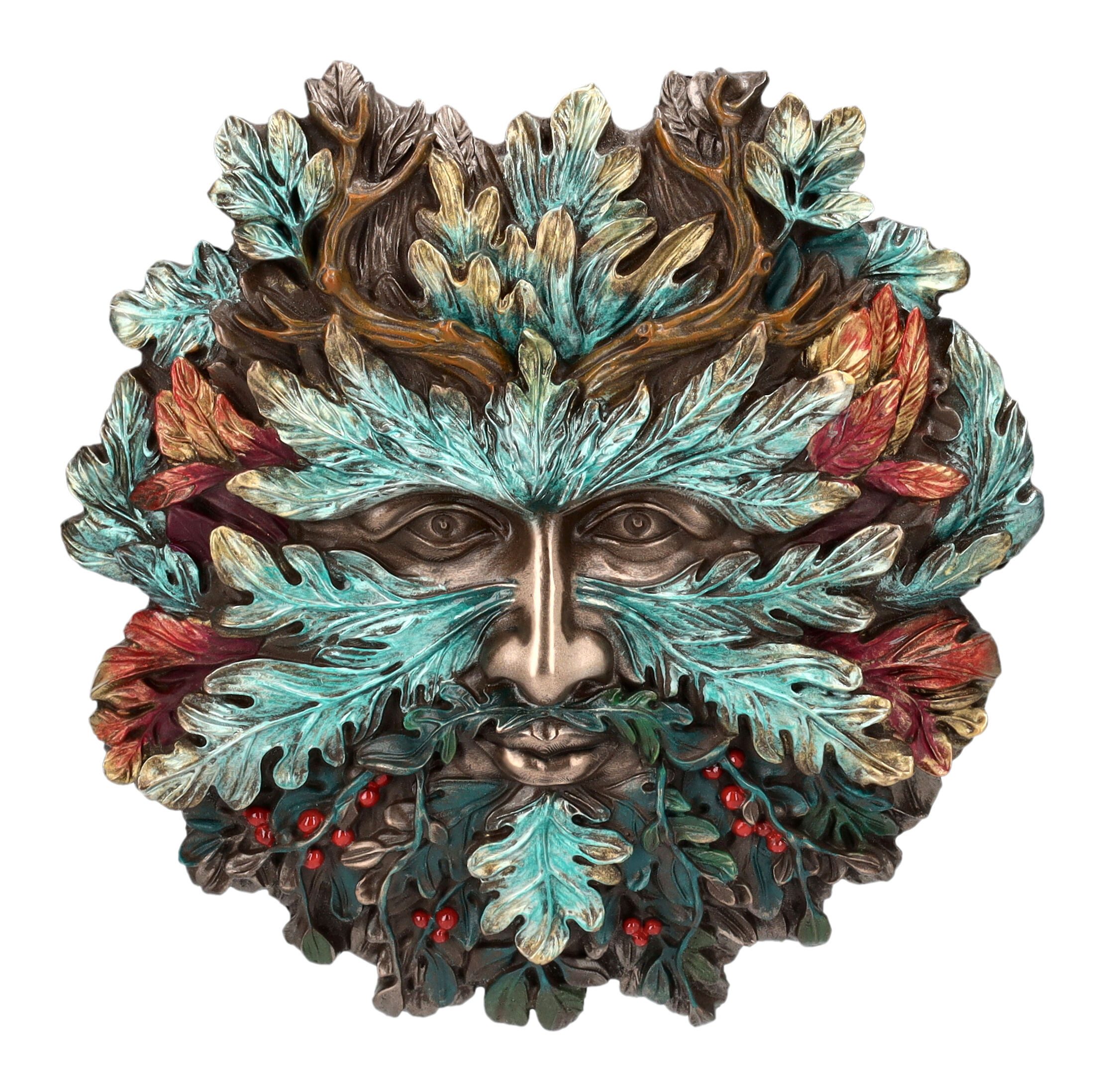 Wanddekoobjekt Wandrelief Greenman - Winter Sonnenwende - Veronese Wanddeko Fantasy