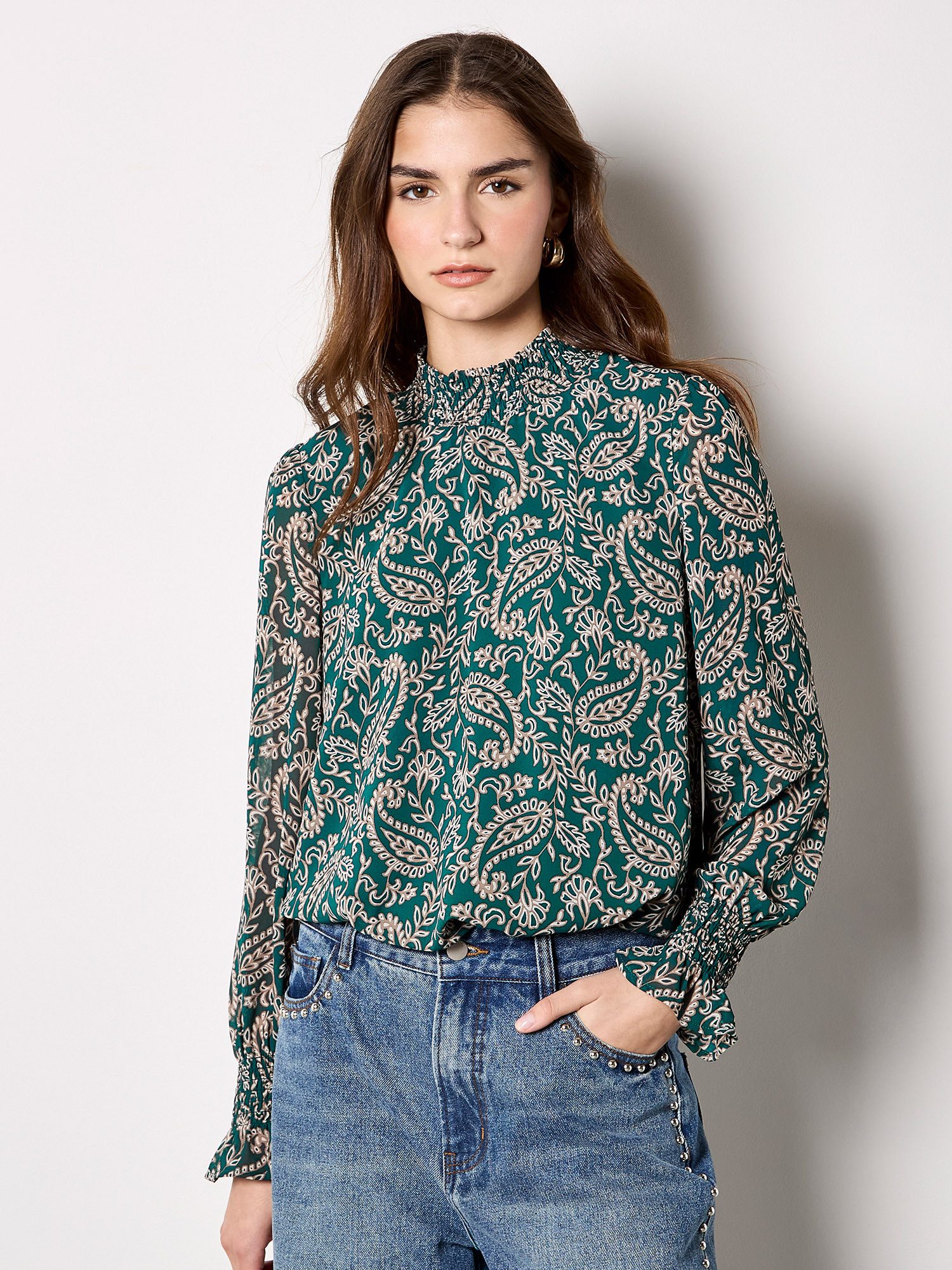 Apricot Chiffonbluse günstig online kaufen