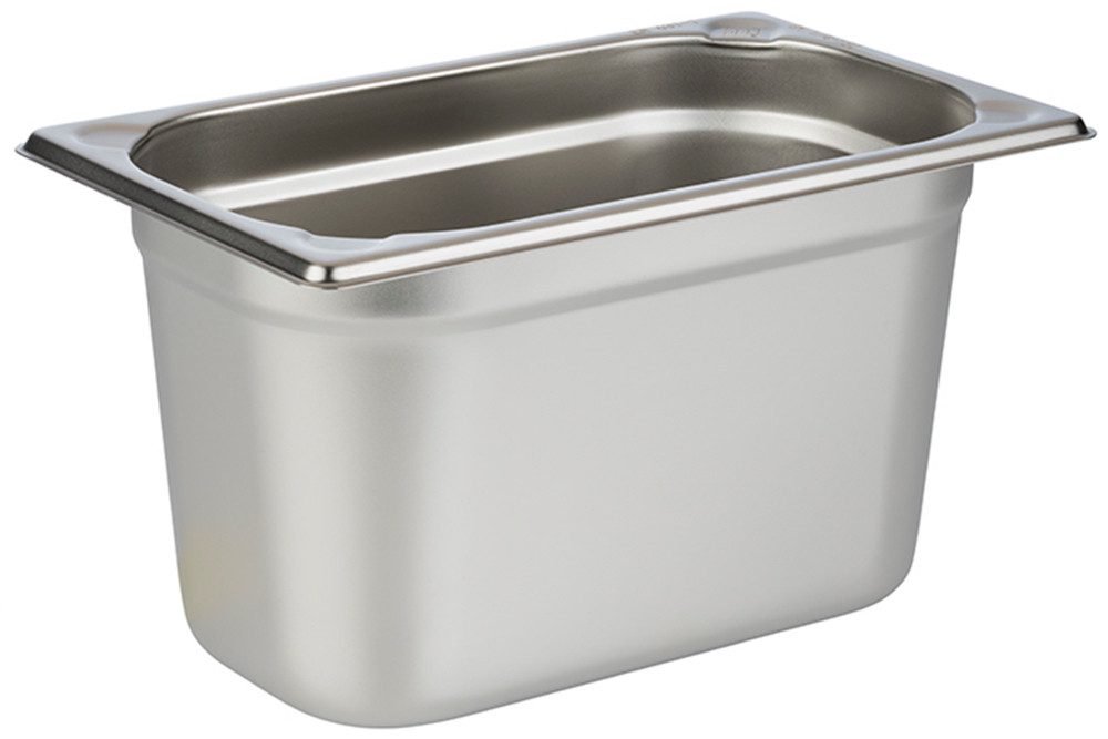APS Aufbewahrungssystem GN 1/4 Behälter 26,5 x 16,2 cm, Edelstahl, (1-tlg), Gastronorm-Behälter, zum Anrichten und Lagern von Speisen