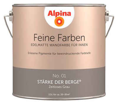 Alpina Wand- und Deckenfarbe »Feine Farben - Stärke der Berge«, 2,5 Liter, grau