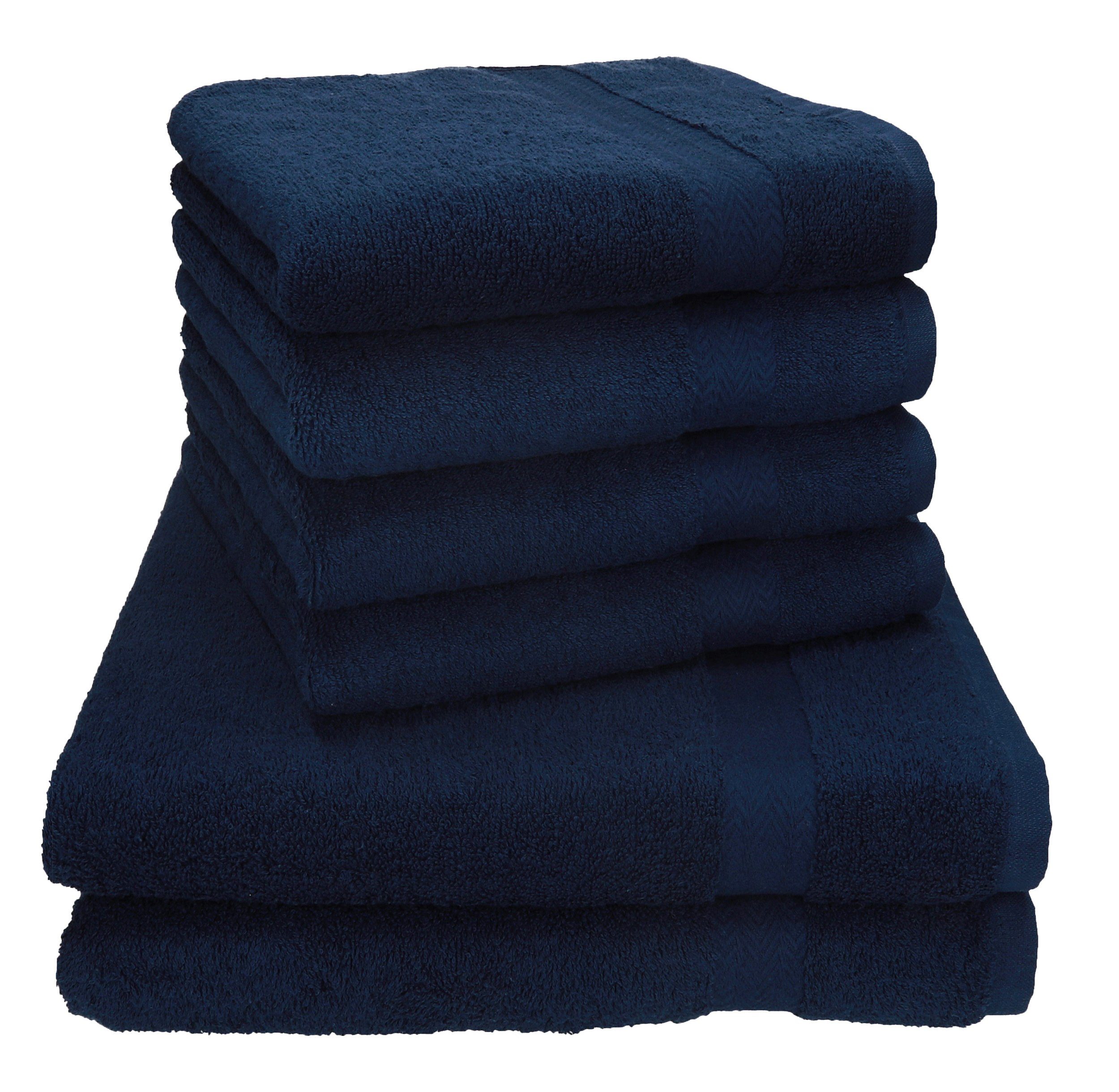 Betz Handtuch Set Betz PREMIUM Handtuch-Set -6 teiliges Handtücher-Set-100% Baumwolle, 100% Baumwolle, (6-tlg) dunkelblau