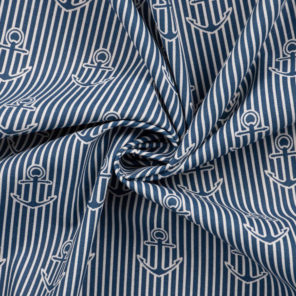 SCHÖNER SCHÖNER Streifen Iconic Tischläufer Stripe Anker LEBEN. Tischläufer handmade Anchor w, LEBEN. blau
