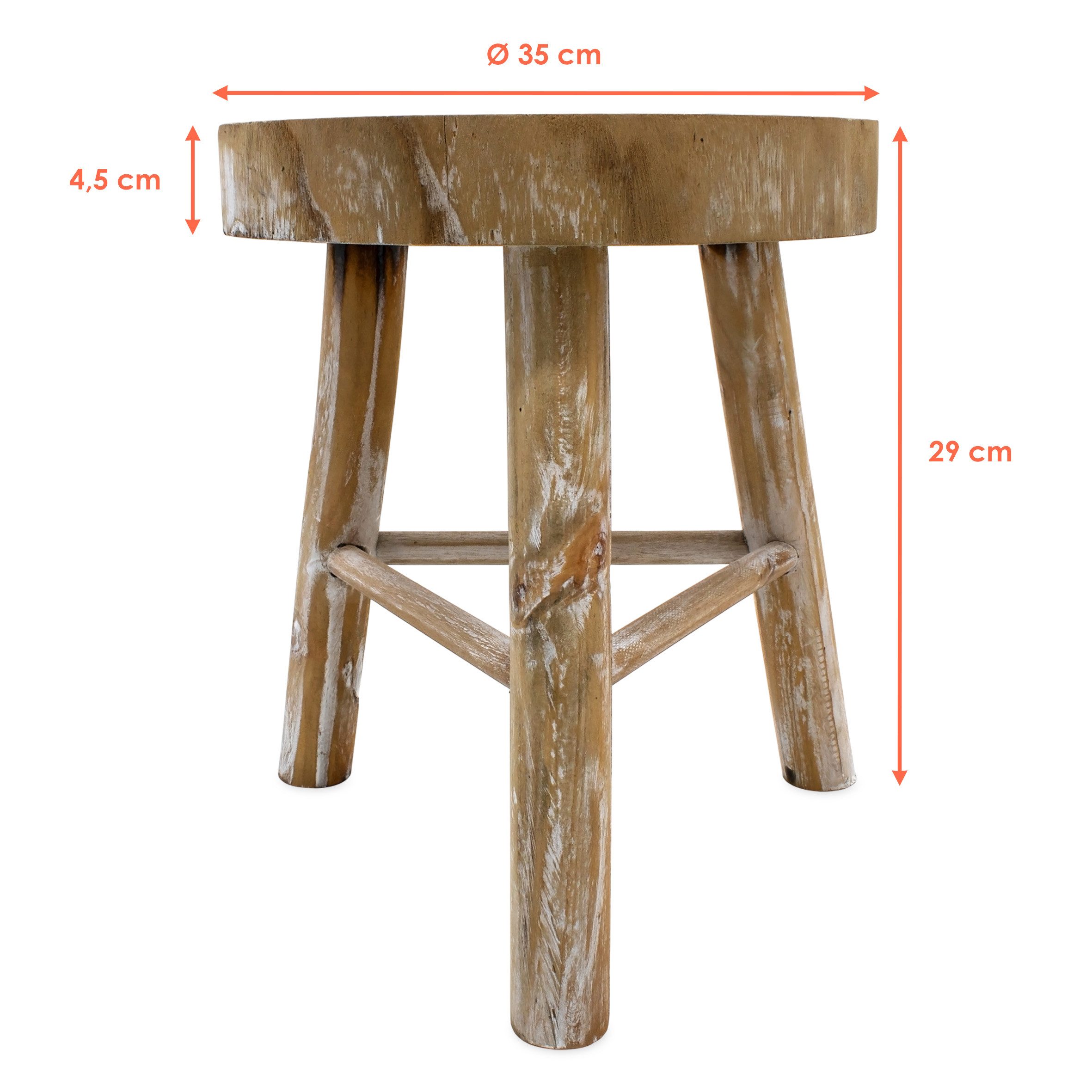 Spetebo Blumenhocker Holz mit 3 Beinen günstig online kaufen